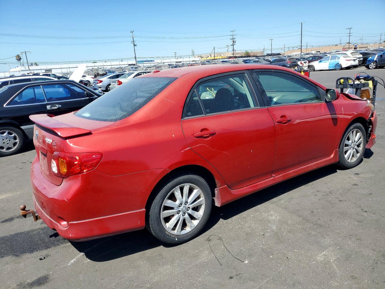 2009 Toyota Corolla S Red vin: 1NXBU40E29Z119735