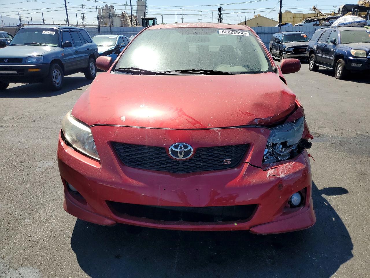 2009 Toyota Corolla S Red vin: 1NXBU40E29Z119735