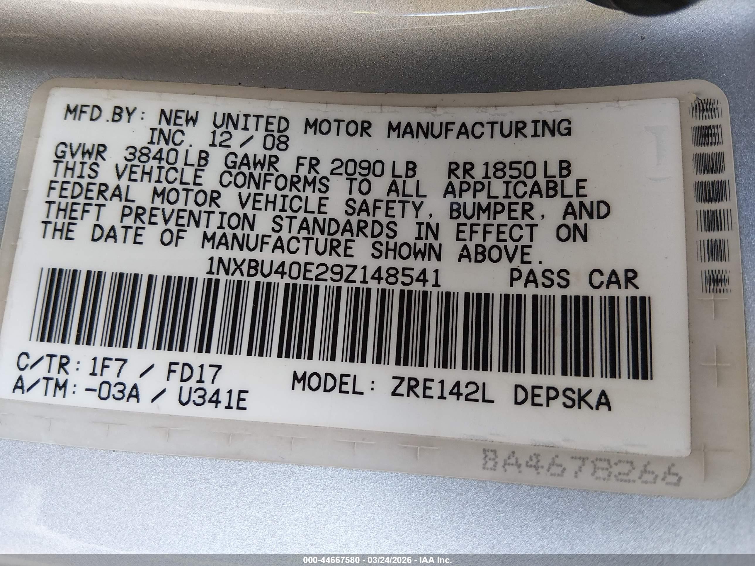 2009 Toyota Corolla S Silver vin: 1NXBU40E29Z148541
