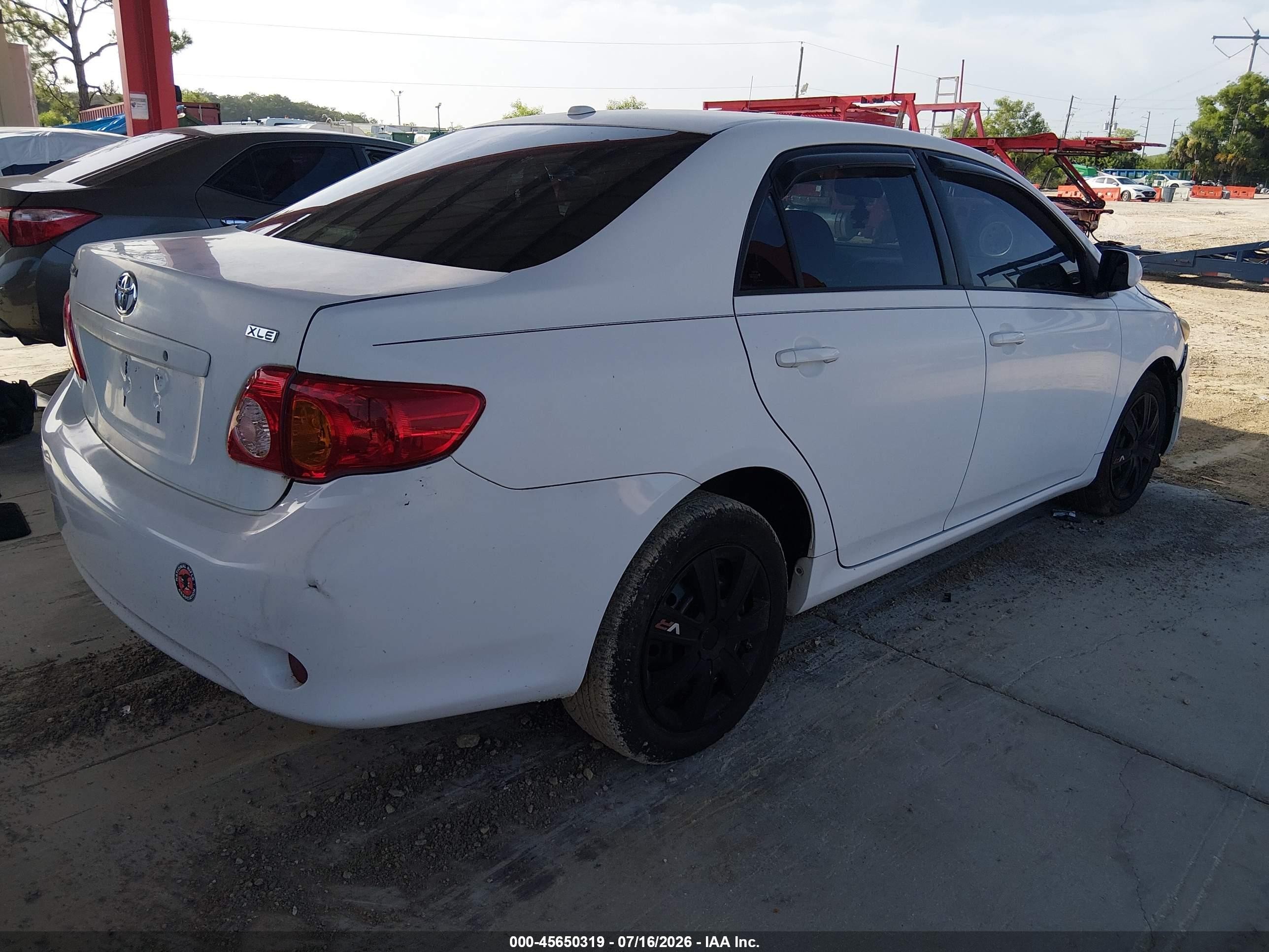 2009 Toyota Corolla Xle White vin: 1NXBU40E39Z019160
