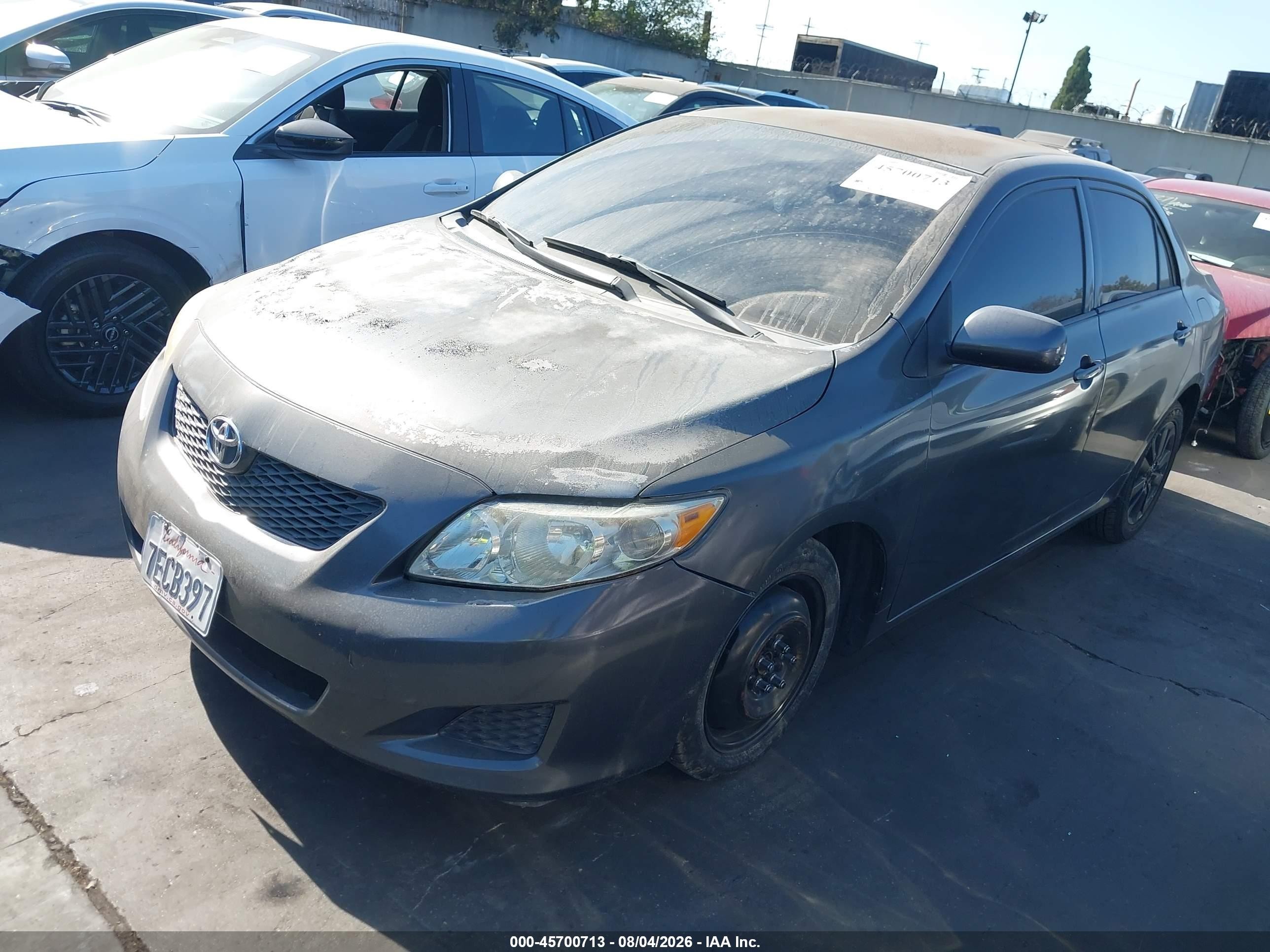 2009 Toyota Corolla Le Gray vin: 1NXBU40E39Z036671