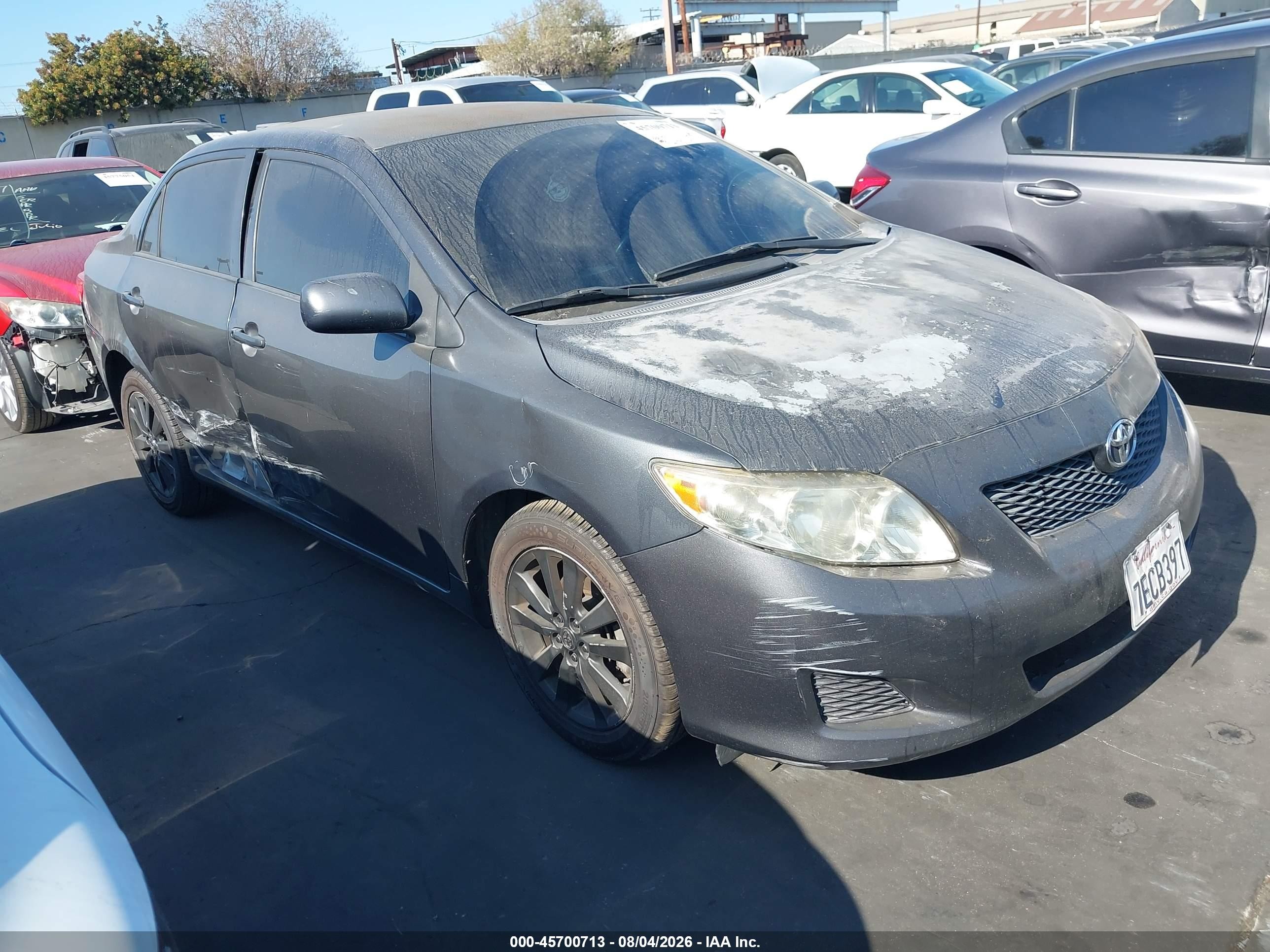 2009 Toyota Corolla Le Gray vin: 1NXBU40E39Z036671
