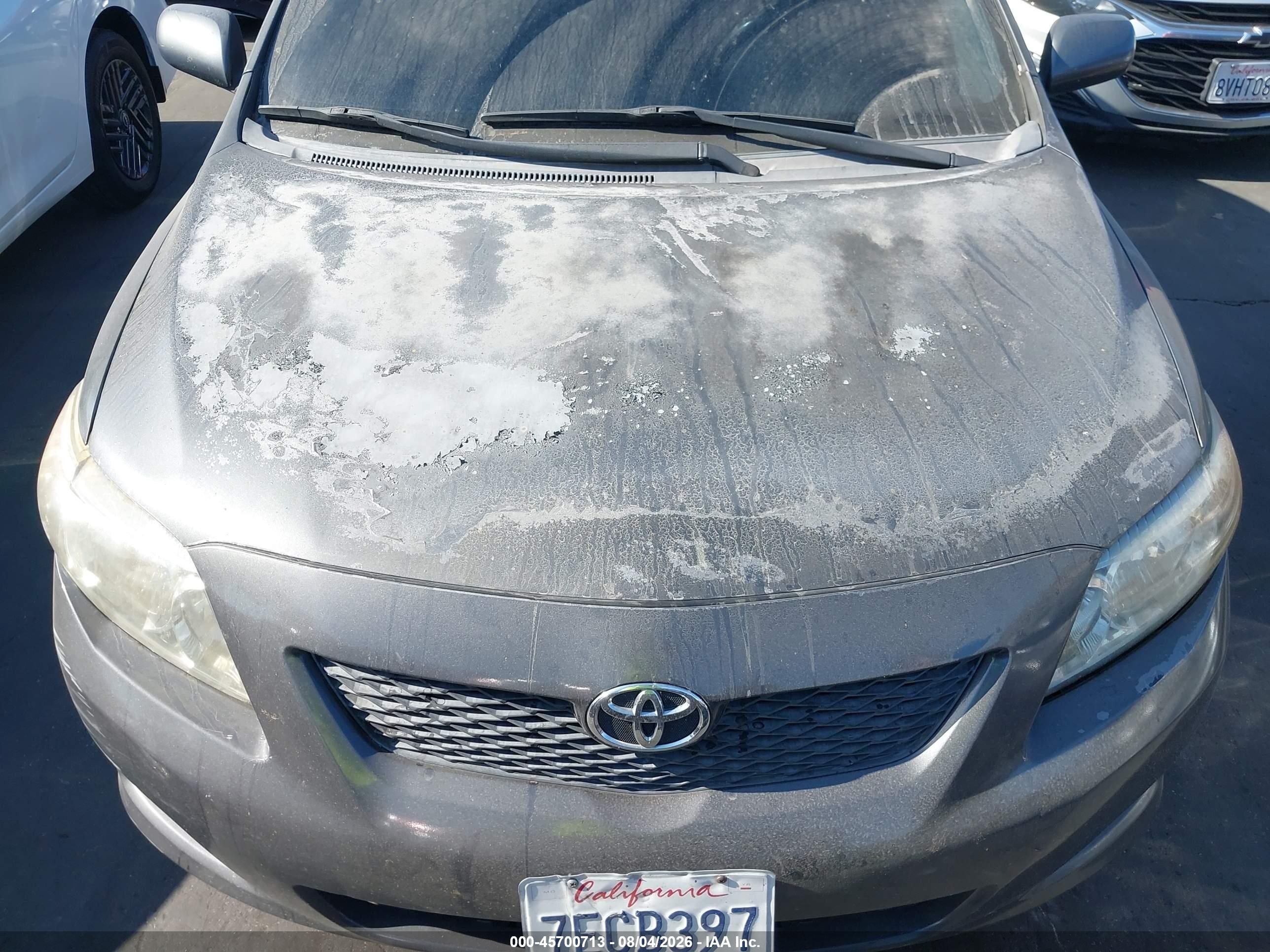 2009 Toyota Corolla Le Gray vin: 1NXBU40E39Z036671