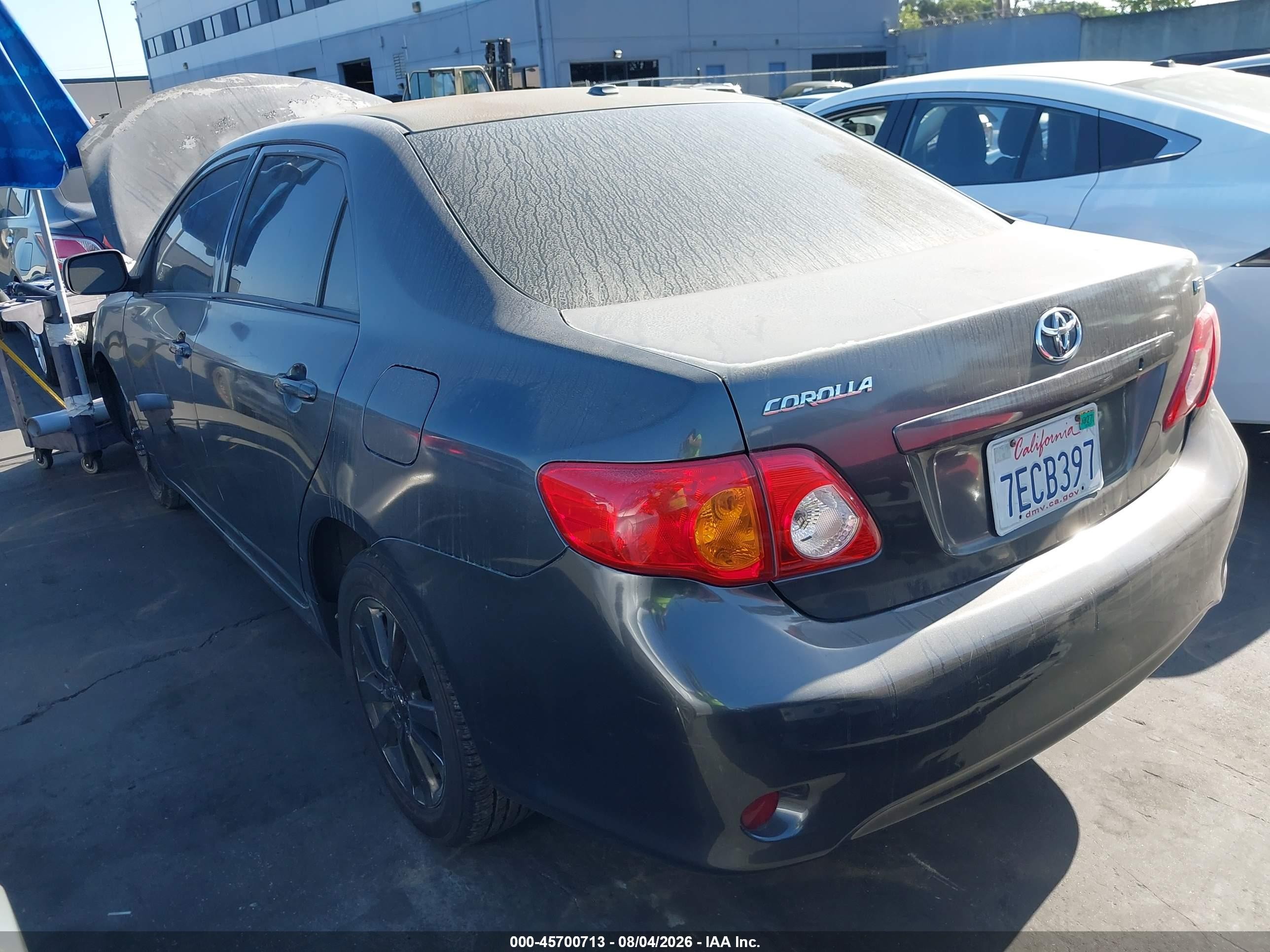 2009 Toyota Corolla Le Gray vin: 1NXBU40E39Z036671