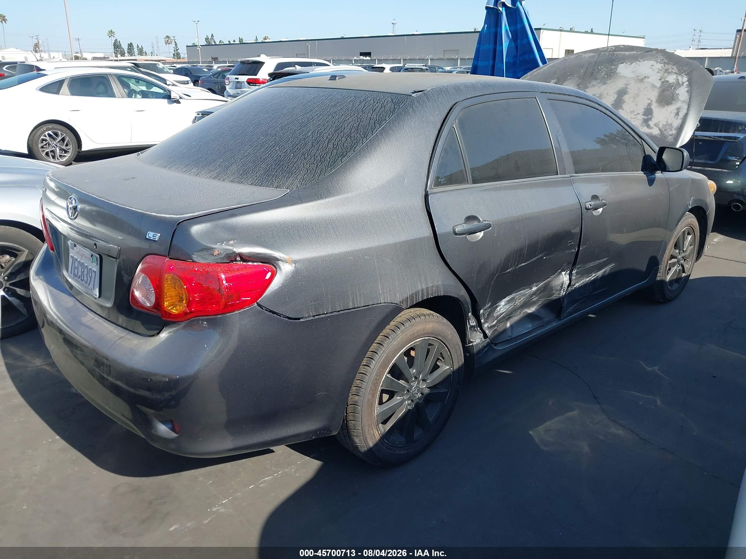 2009 Toyota Corolla Le Gray vin: 1NXBU40E39Z036671