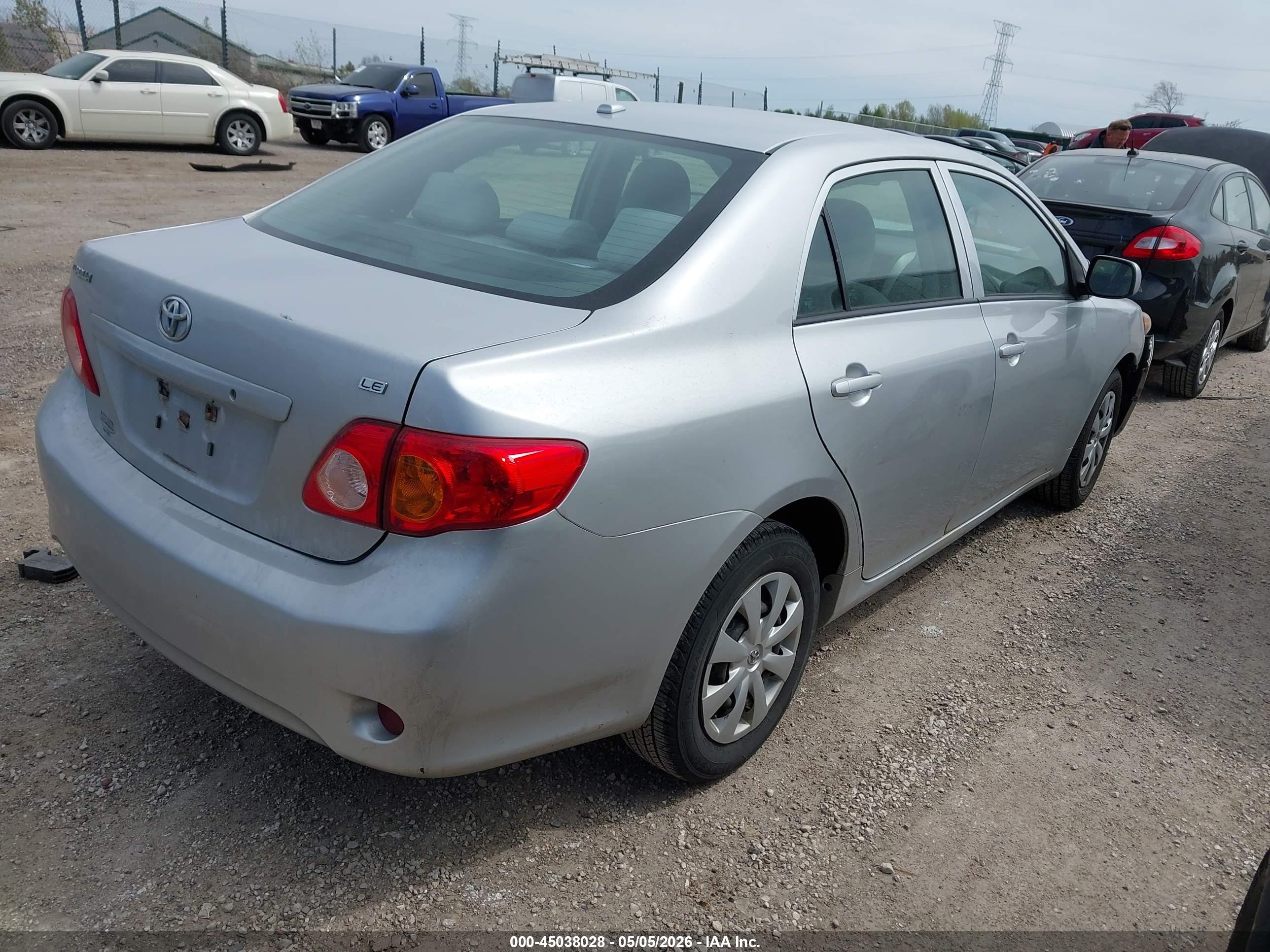 2009 Toyota Corolla Le Silver vin: 1NXBU40E39Z059089