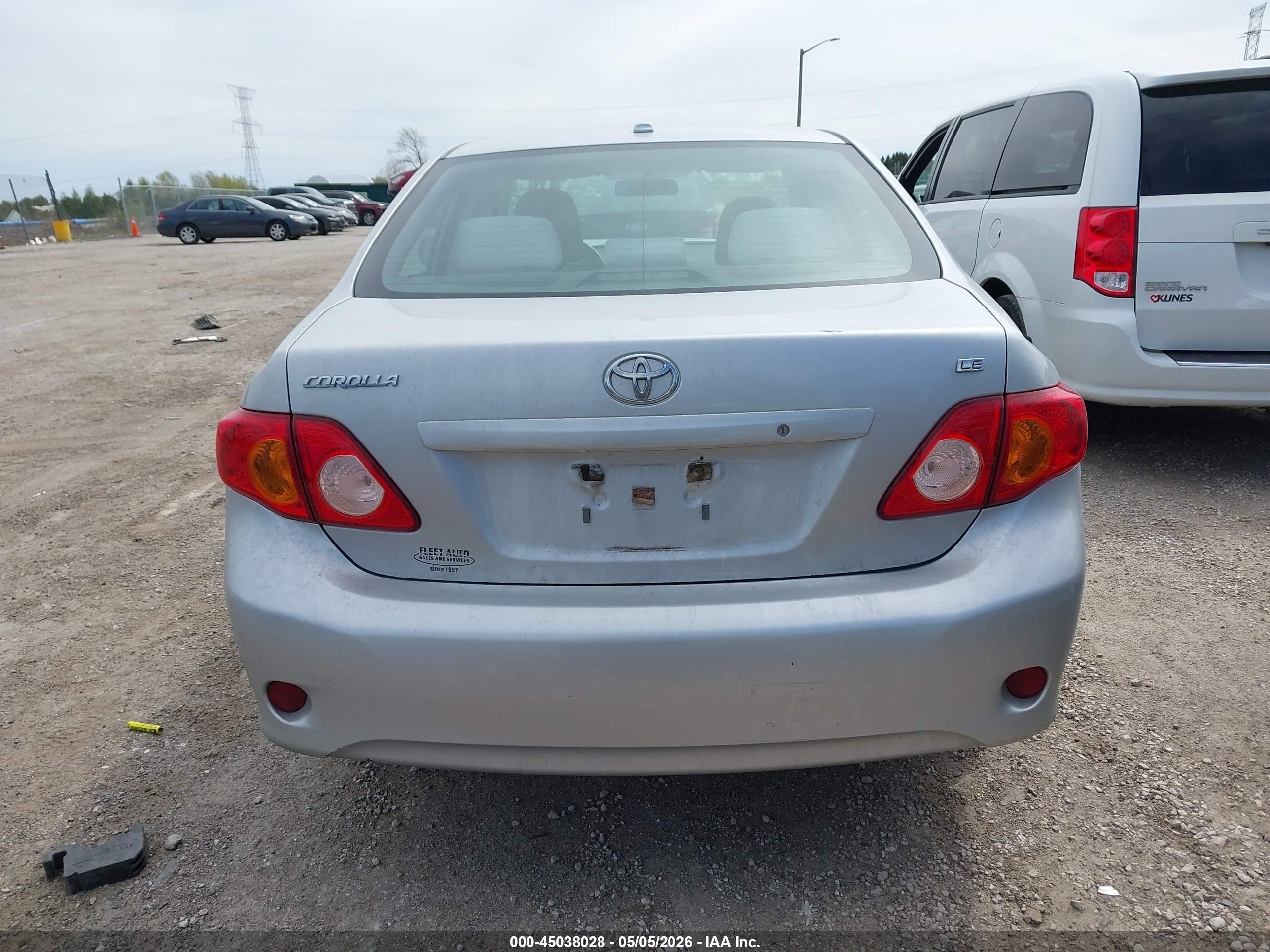 2009 Toyota Corolla Le Silver vin: 1NXBU40E39Z059089