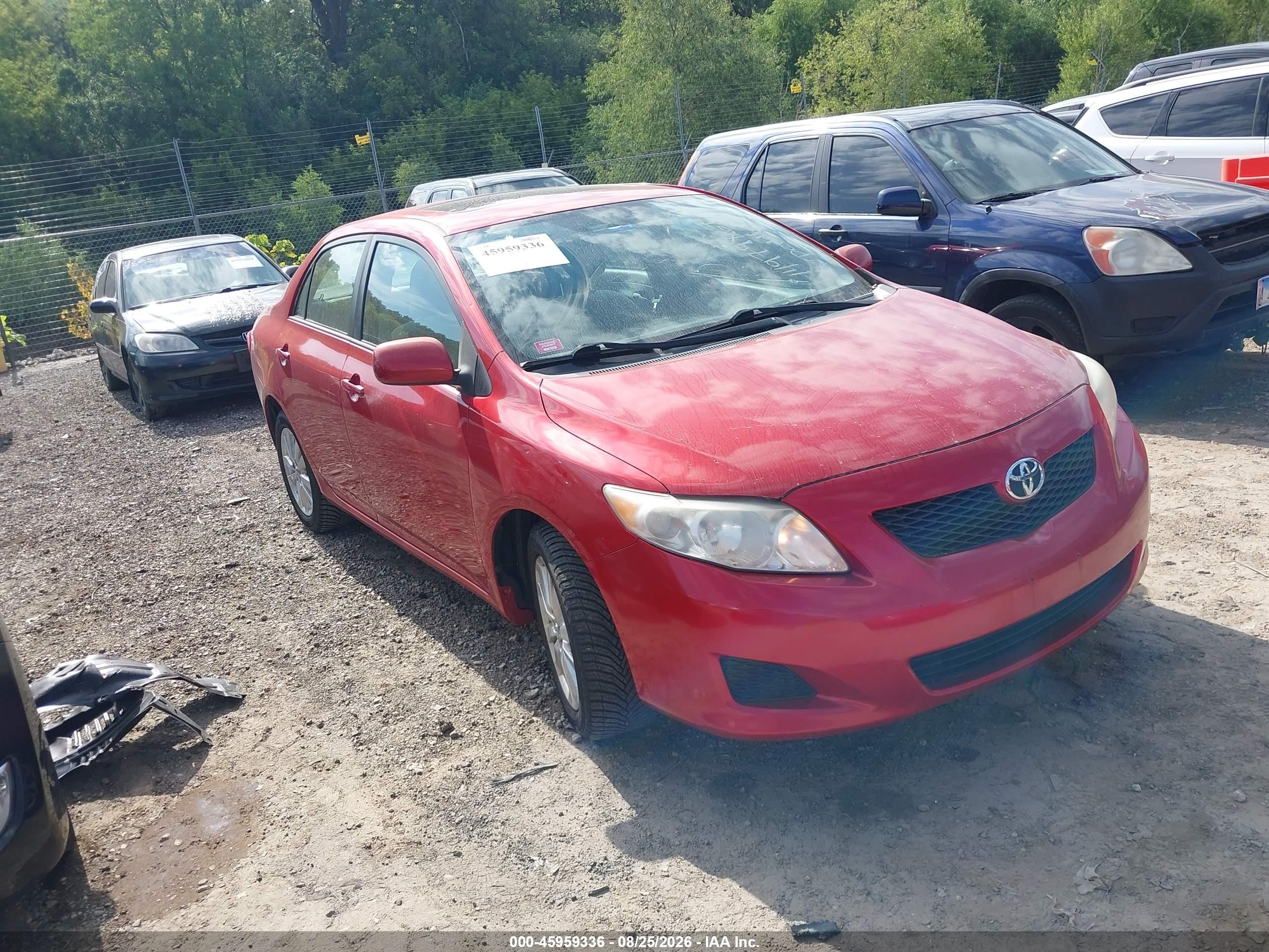 2009 Toyota Corolla Xle Red vin: 1NXBU40E39Z083053