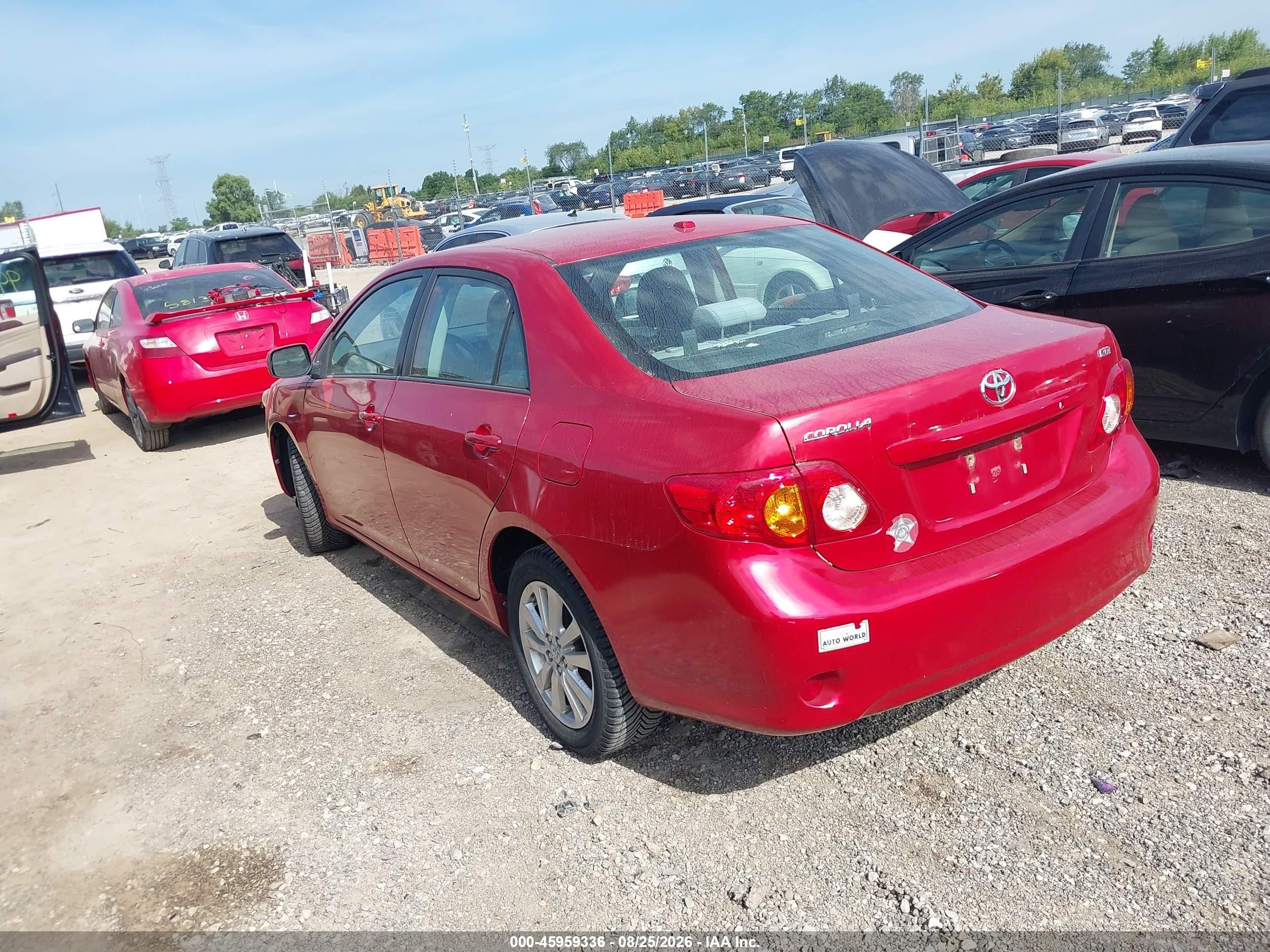 2009 Toyota Corolla Xle Red vin: 1NXBU40E39Z083053