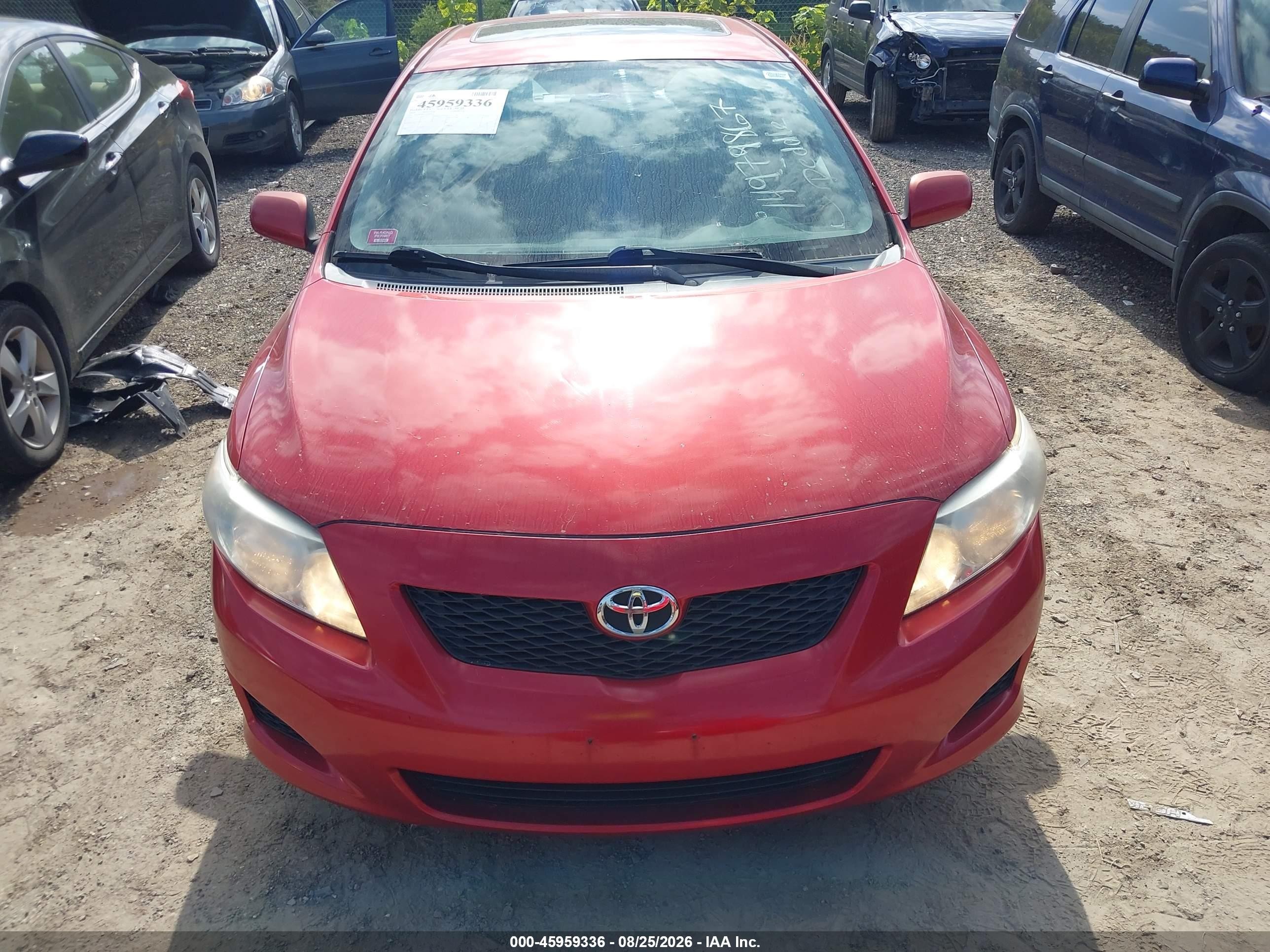 2009 Toyota Corolla Xle Red vin: 1NXBU40E39Z083053
