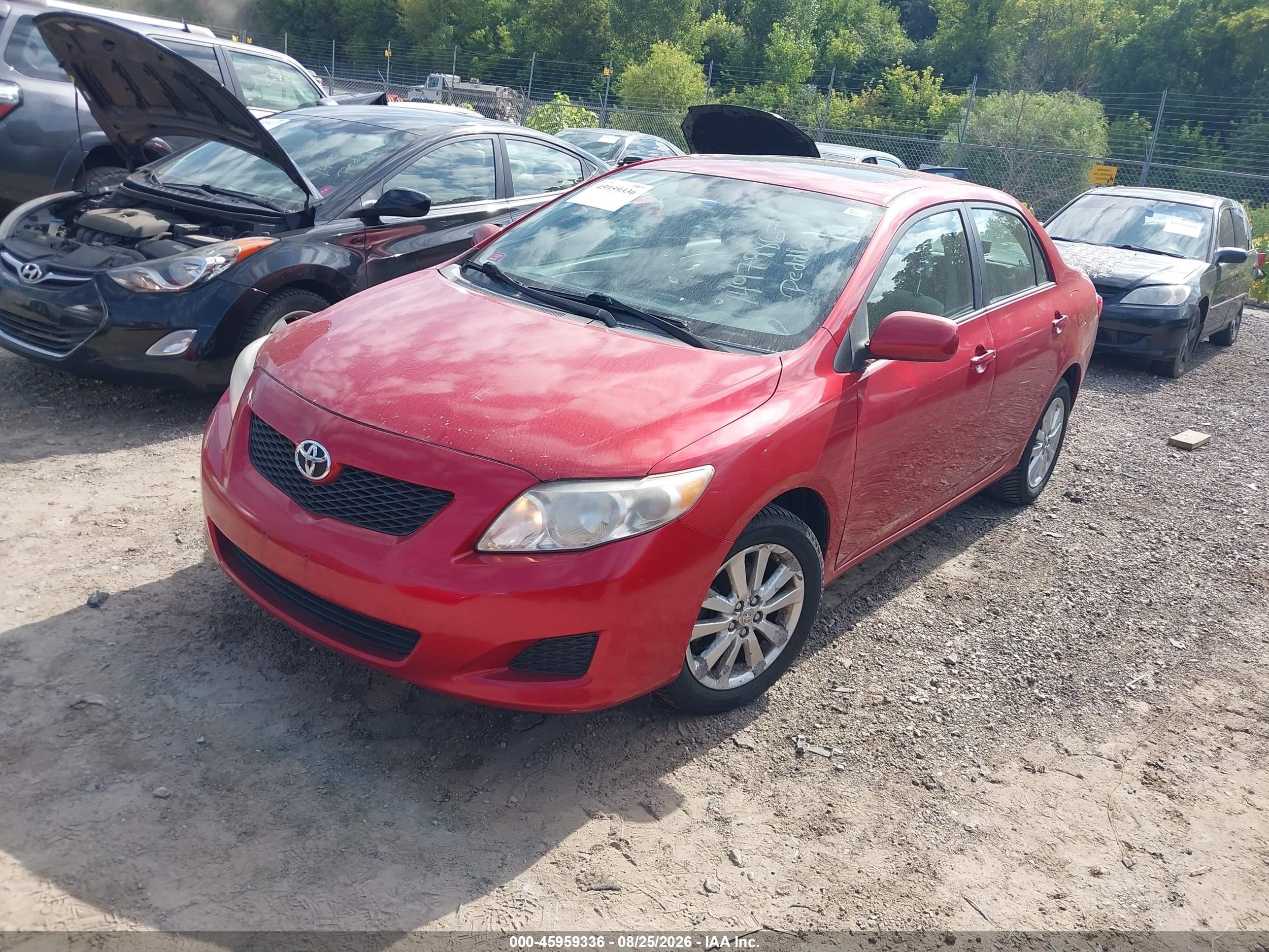 2009 Toyota Corolla Xle Red vin: 1NXBU40E39Z083053