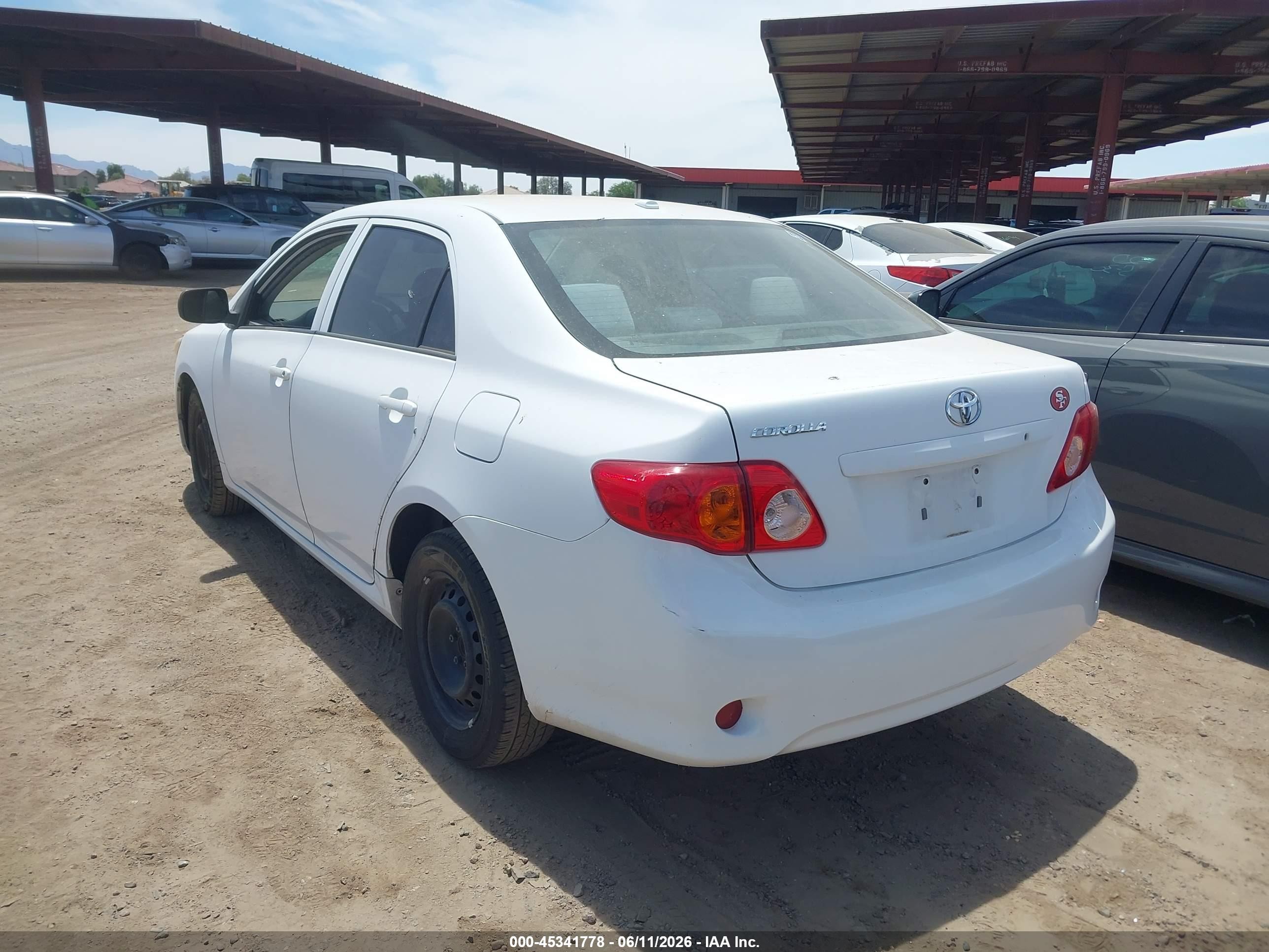 2009 Toyota Corolla   White vin: 1NXBU40E39Z087524