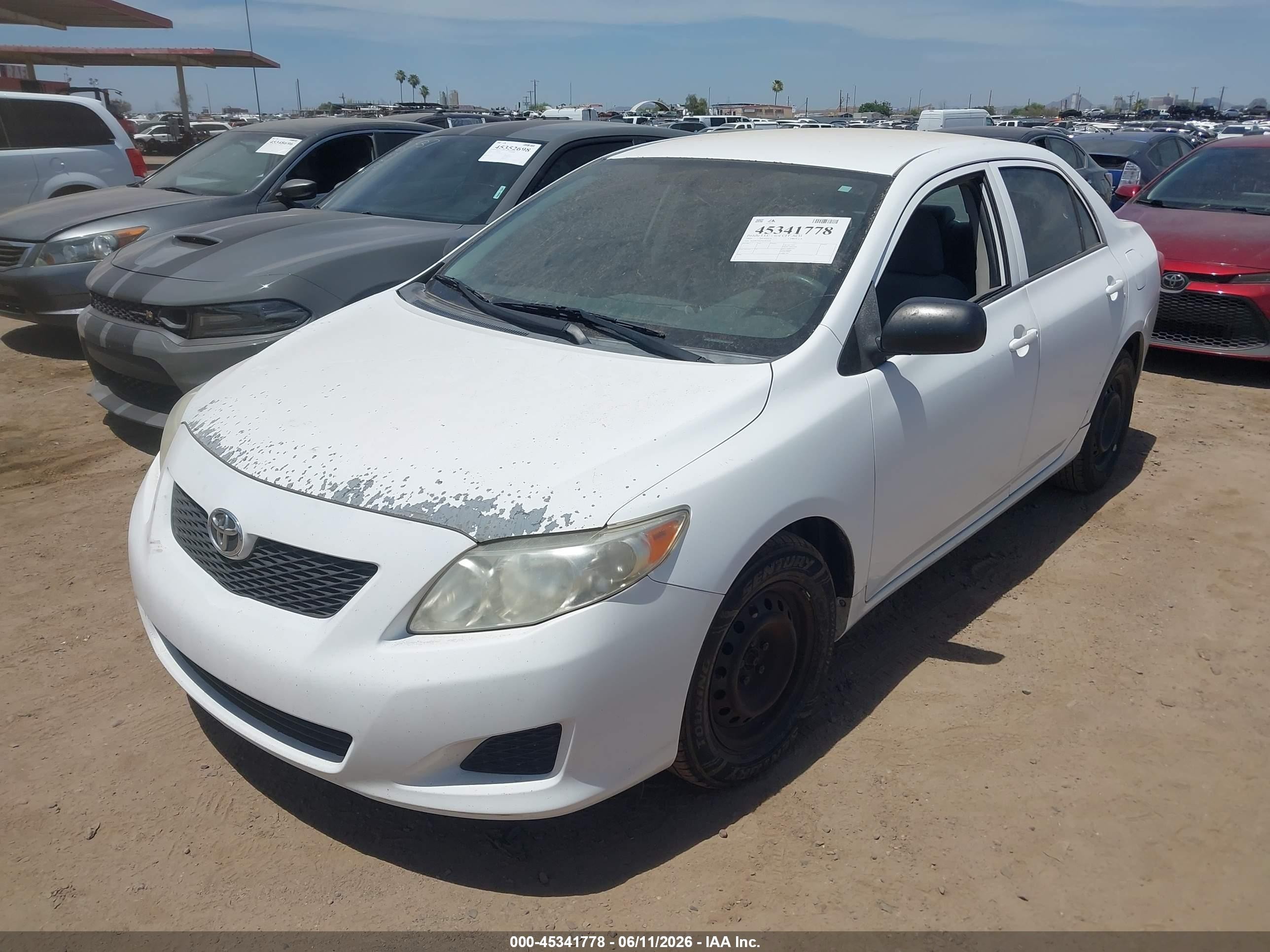 2009 Toyota Corolla   White vin: 1NXBU40E39Z087524