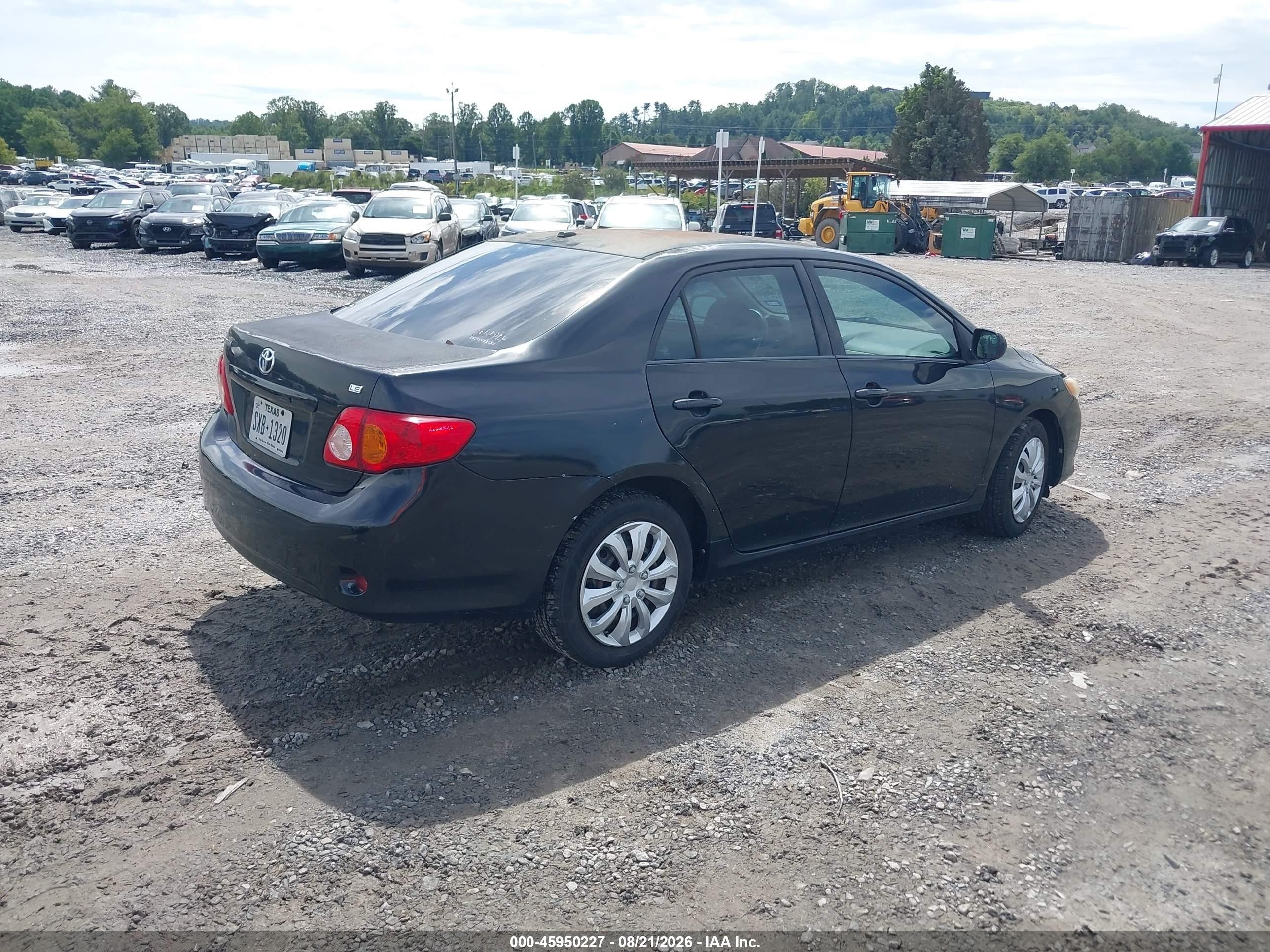 2009 Toyota Corolla Le Black vin: 1NXBU40E39Z095638