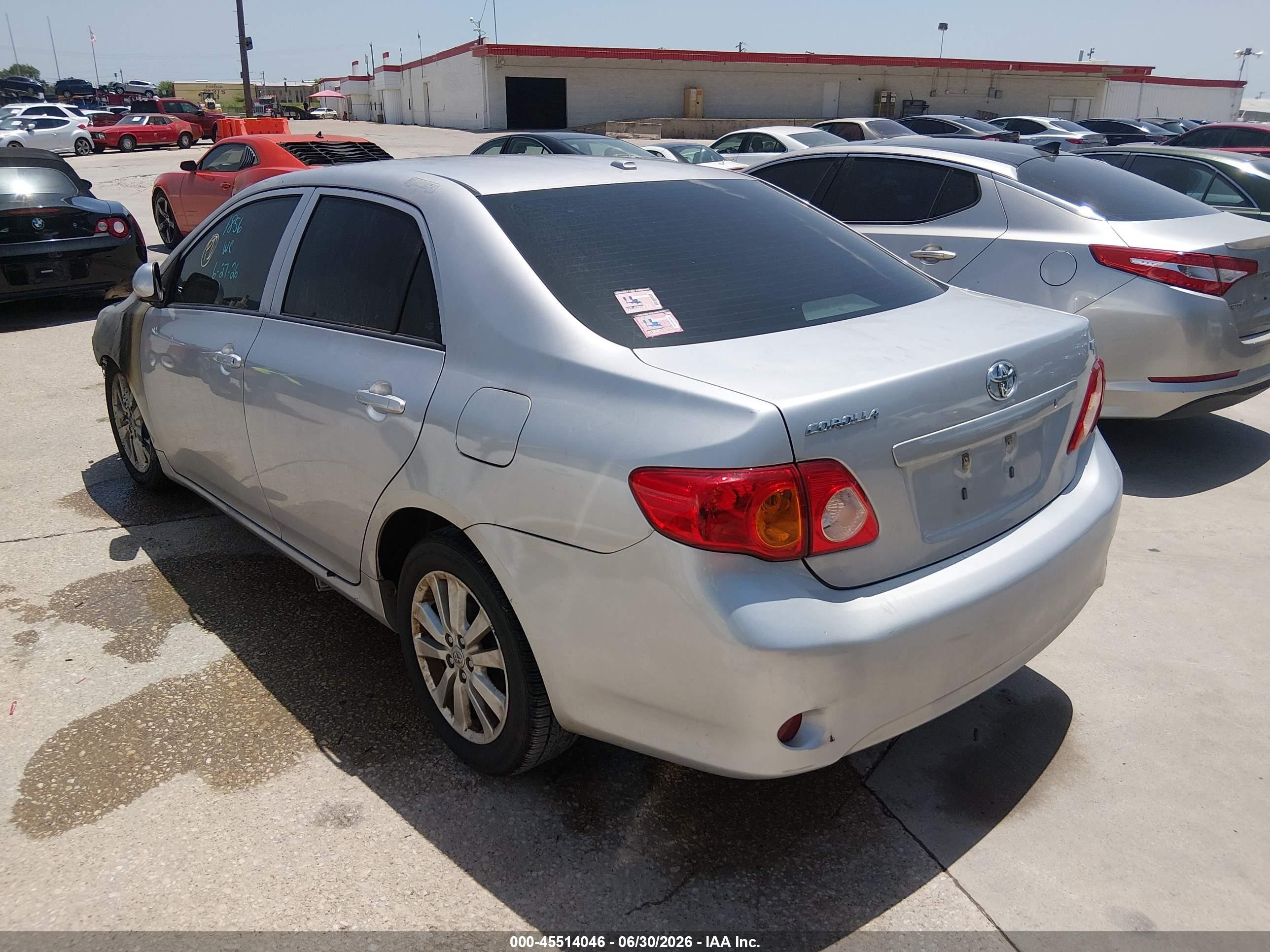 2009 Toyota Corolla Le Silver vin: 1NXBU40E39Z123681