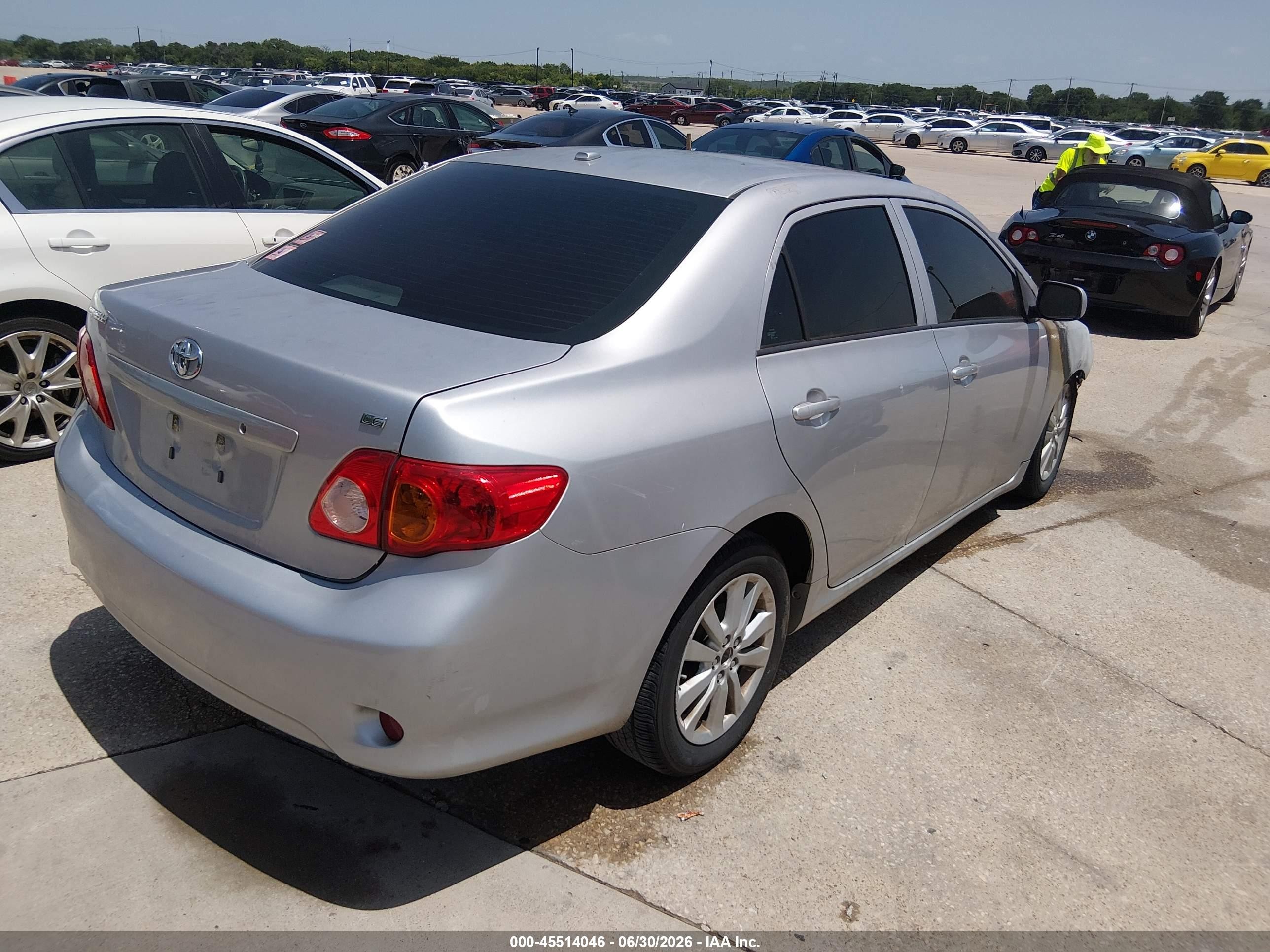 2009 Toyota Corolla Le Silver vin: 1NXBU40E39Z123681