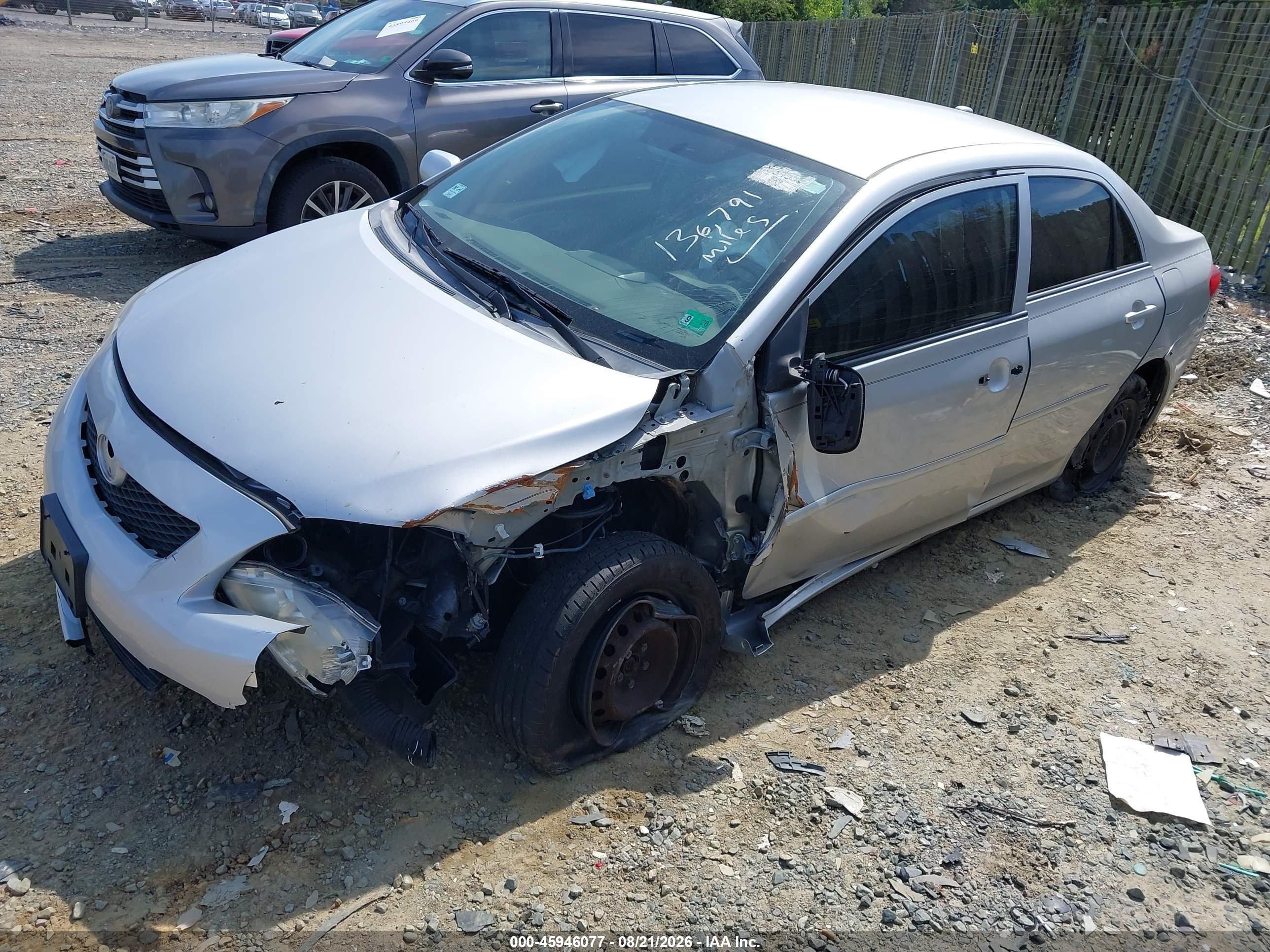 2009 Toyota Corolla Le Silver vin: 1NXBU40E39Z154803