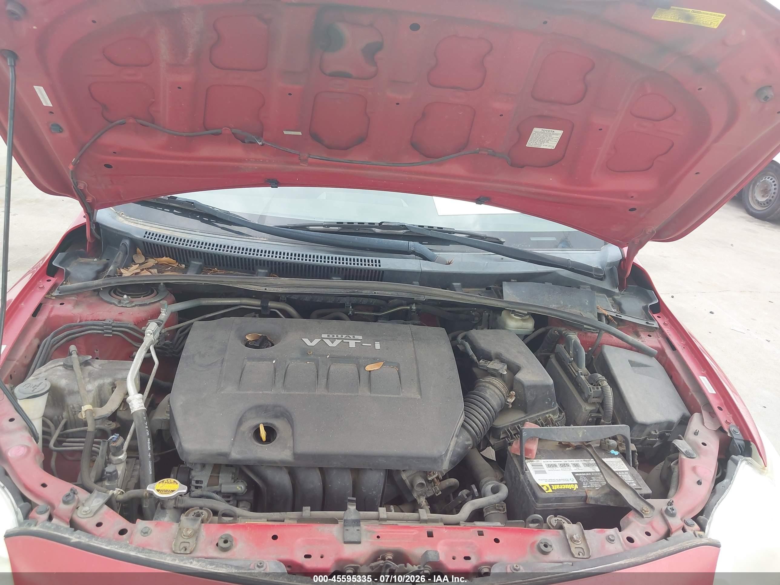 2009 Toyota Corolla Le Red vin: 1NXBU40E39Z157460