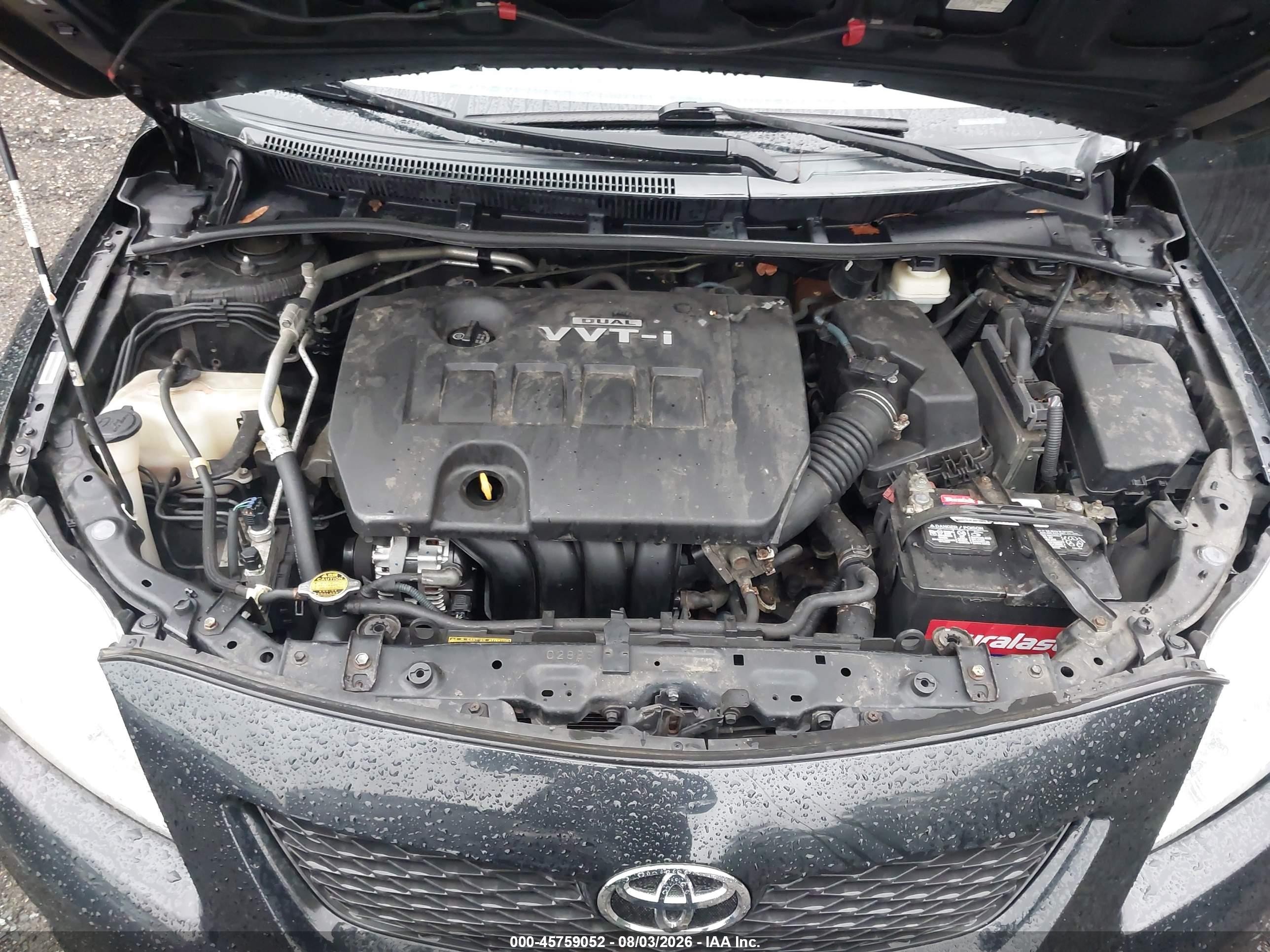 2009 Toyota Corolla Black vin: 1NXBU40E49Z002965