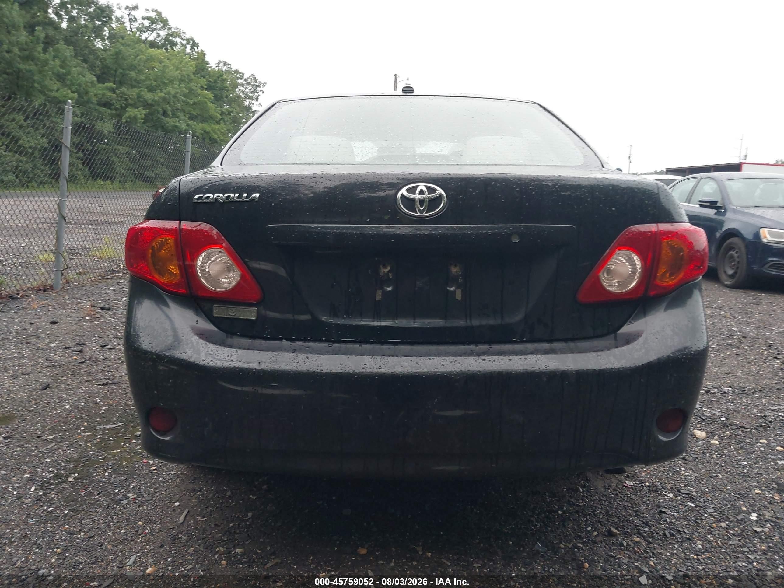 2009 Toyota Corolla Black vin: 1NXBU40E49Z002965