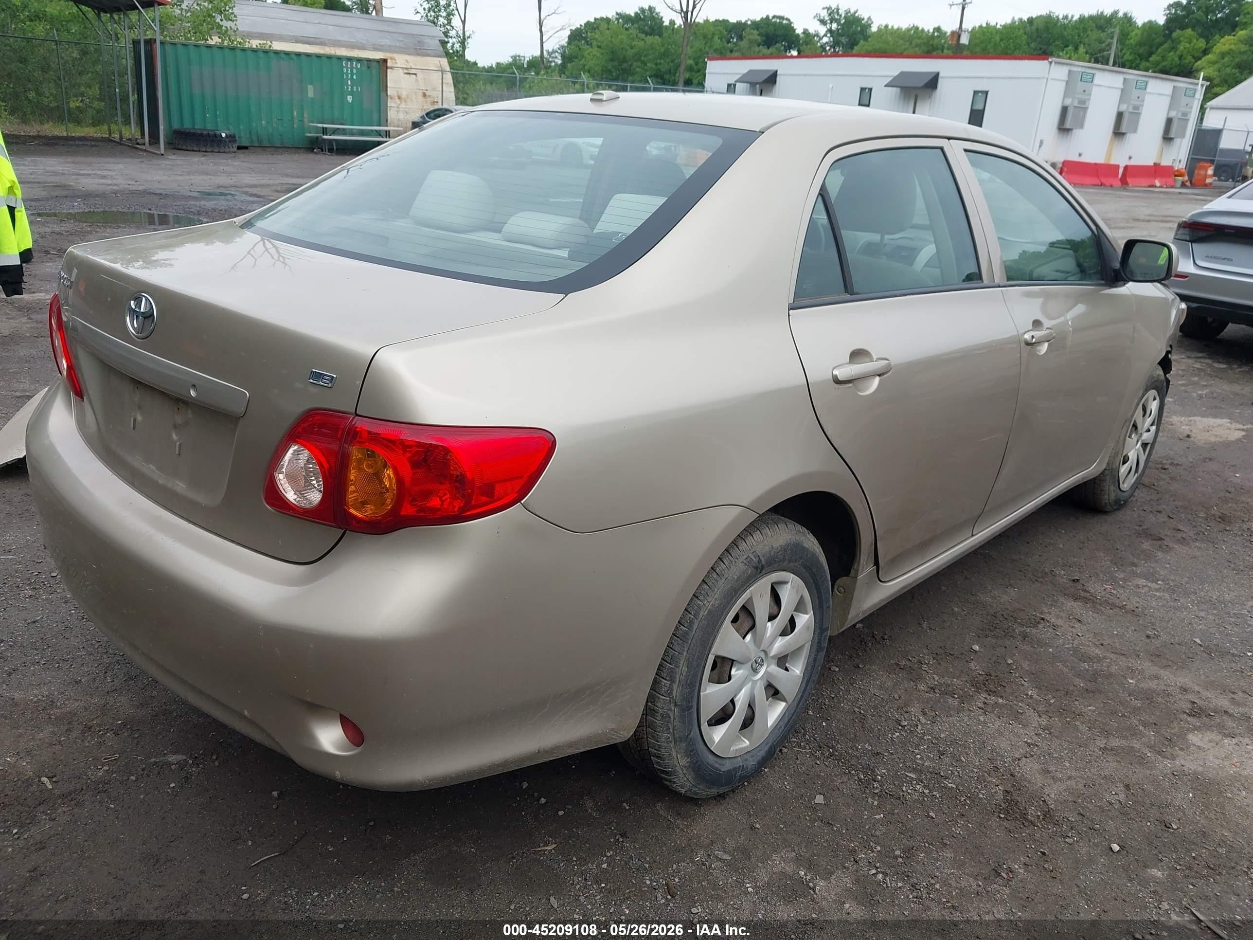 2009 Toyota Corolla Le Beige vin: 1NXBU40E49Z005767