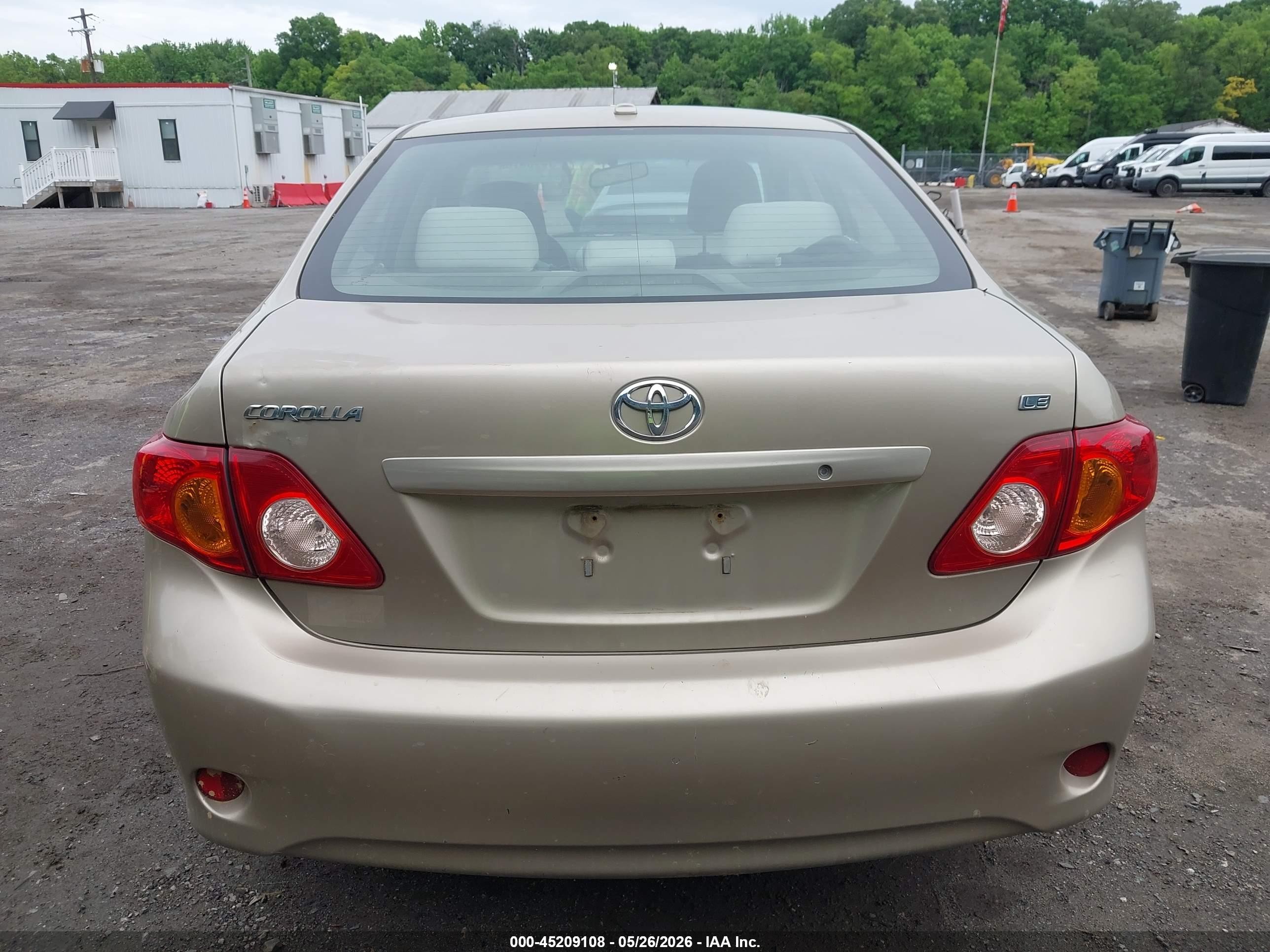 2009 Toyota Corolla Le Beige vin: 1NXBU40E49Z005767