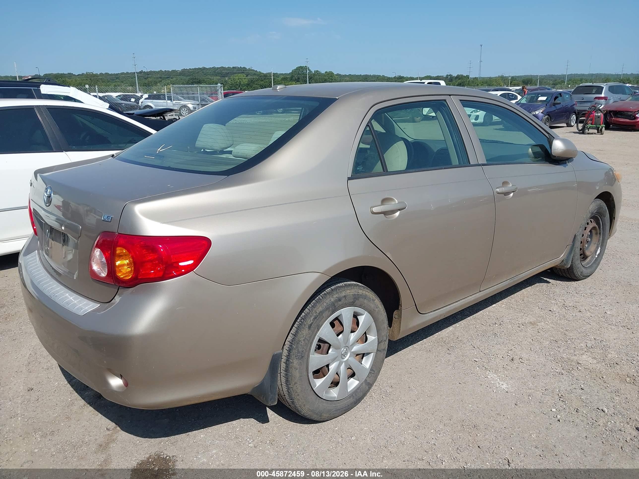 2009 Toyota Corolla Le Gold vin: 1NXBU40E49Z018082