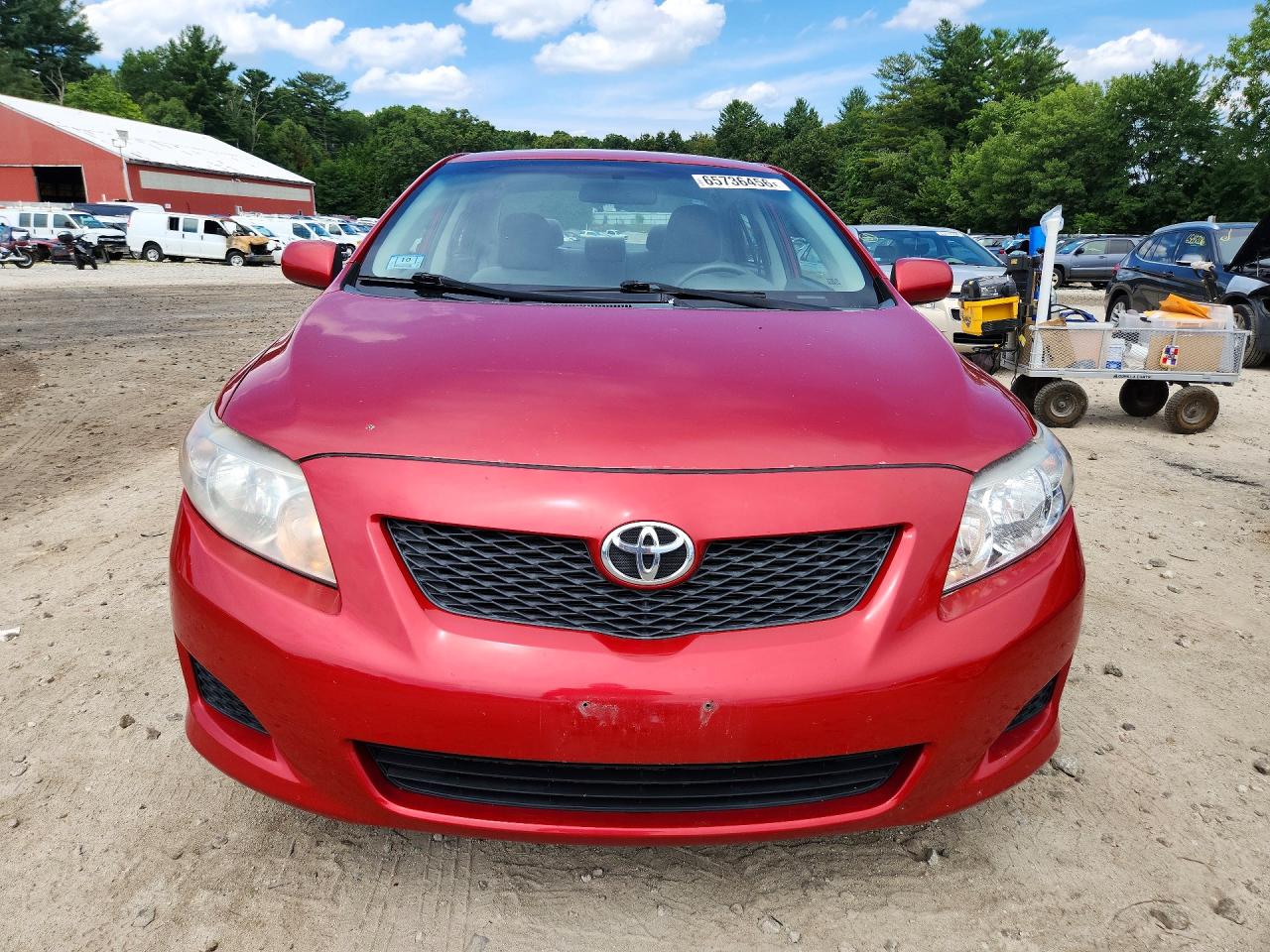 2009 Toyota Corolla Le Red vin: 1NXBU40E49Z022147