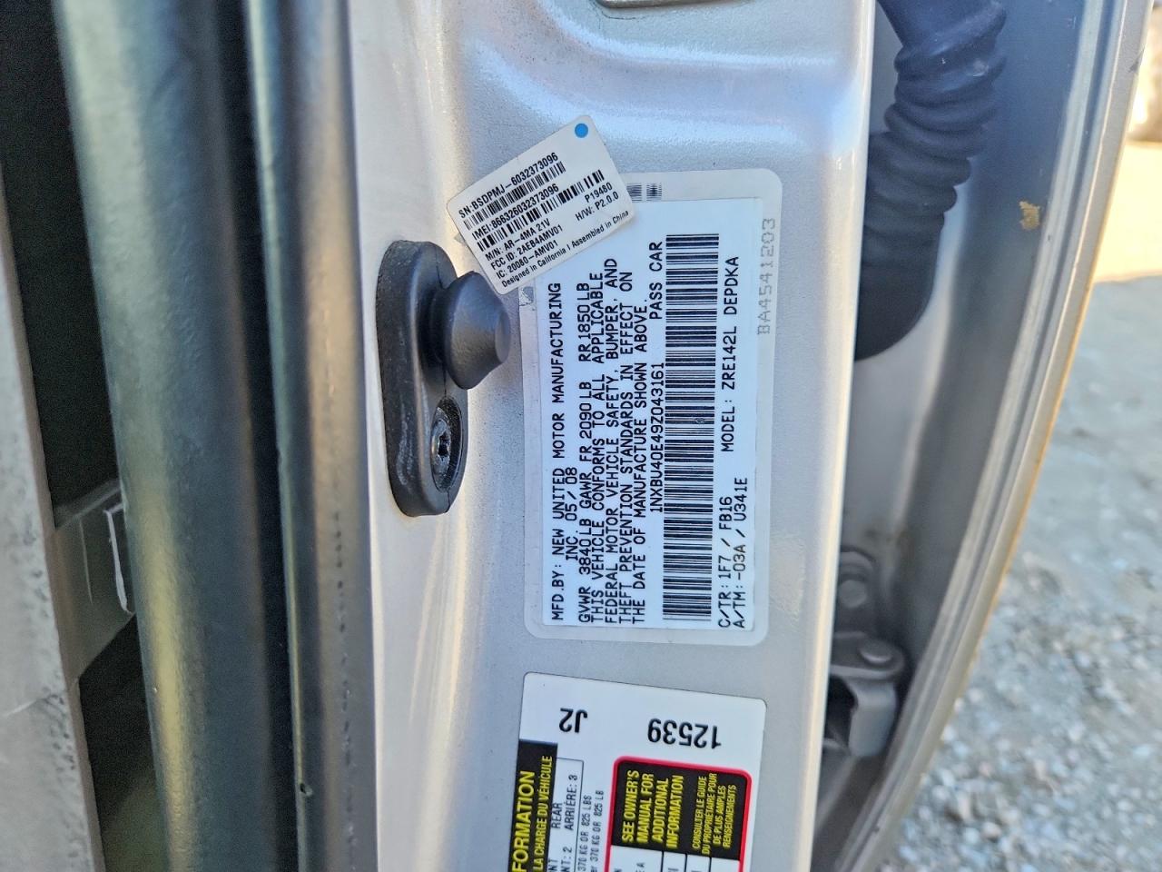 2009 Toyota Corolla Le Серебряный vin: 1NXBU40E49Z043161