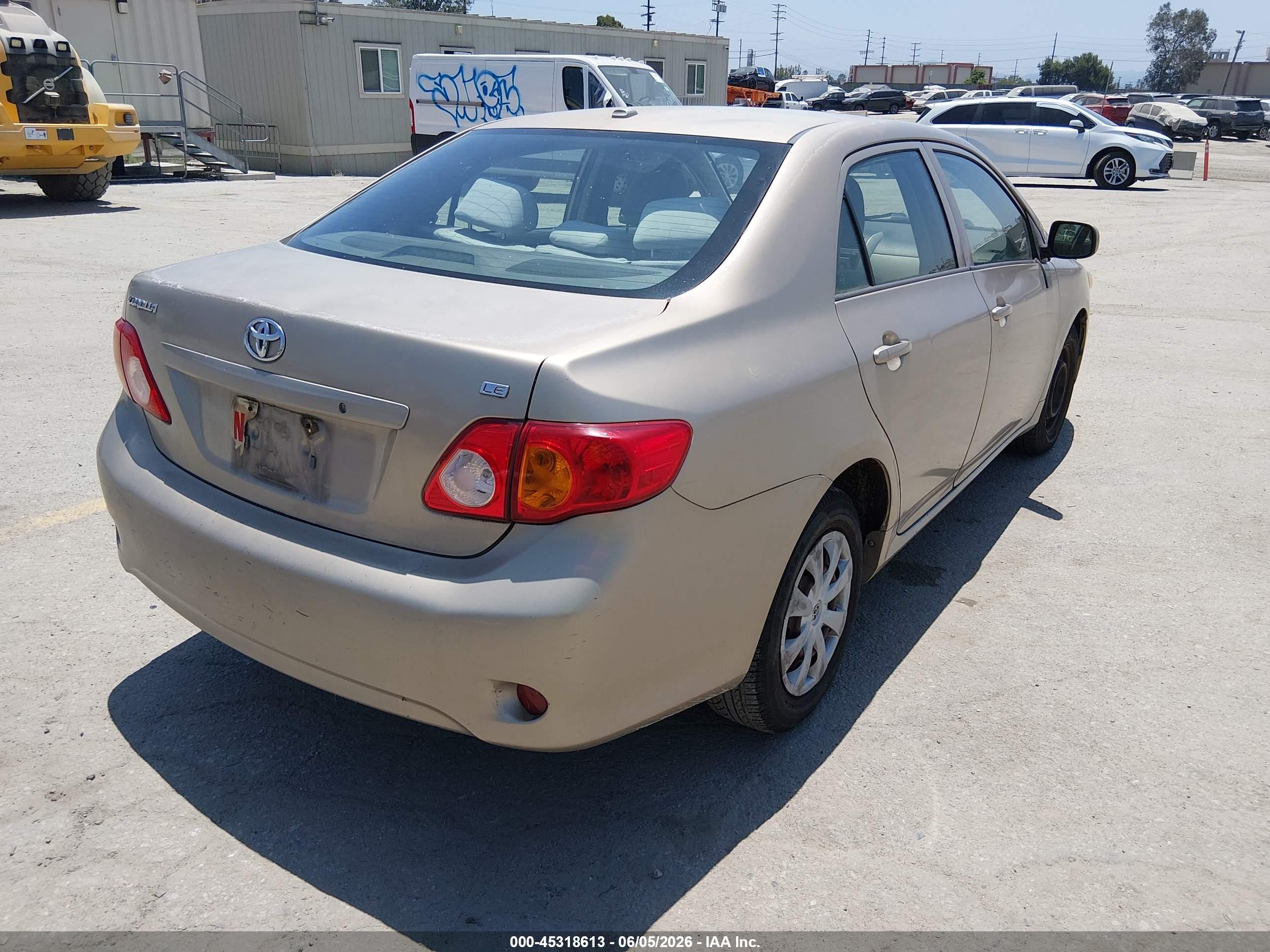 2009 Toyota Corolla Le Золотой vin: 1NXBU40E49Z063488