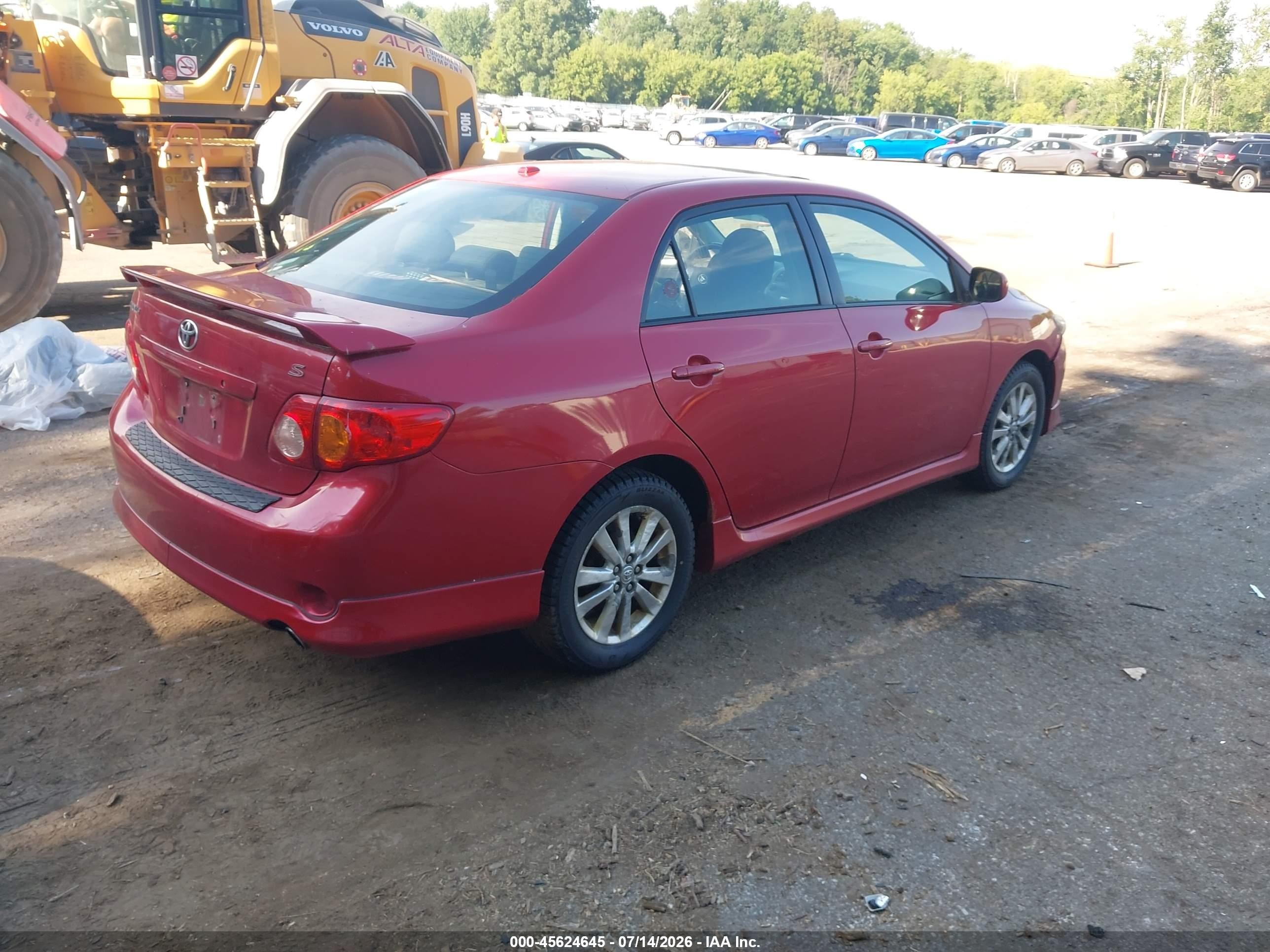 2009 Toyota Corolla S Red vin: 1NXBU40E49Z094871