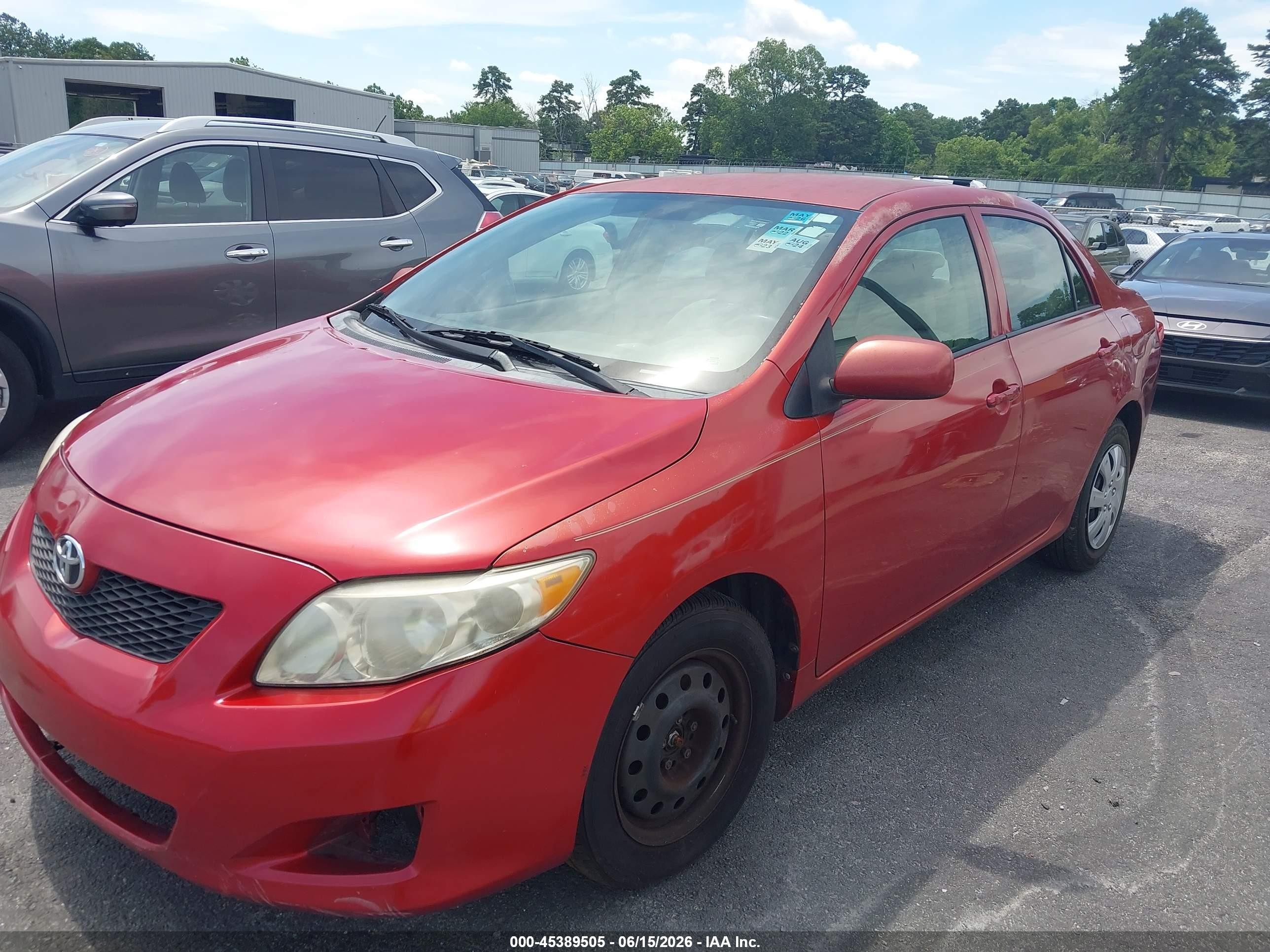 2009 Toyota Corolla Le Красный vin: 1NXBU40E49Z158634
