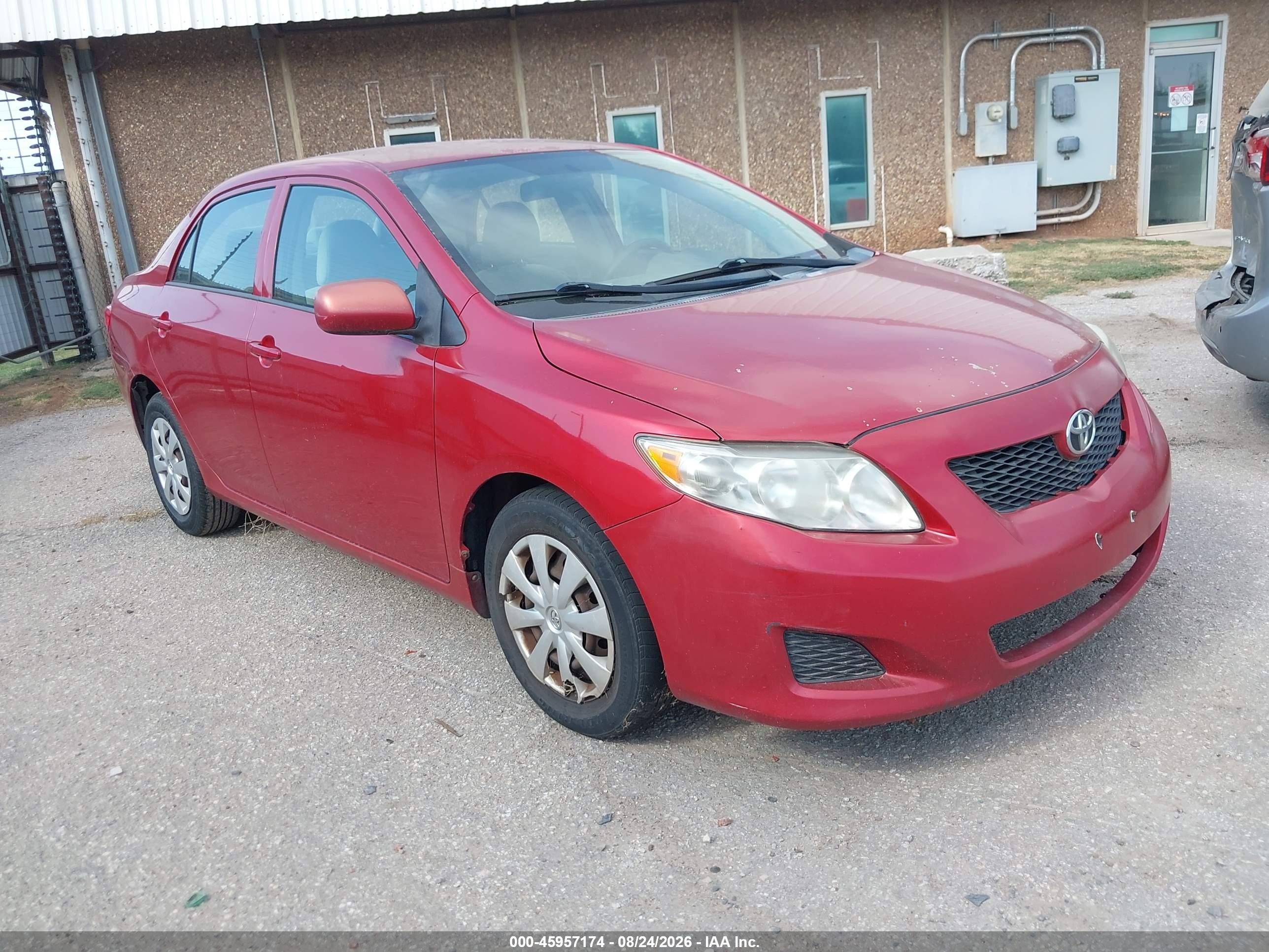 2009 Toyota Corolla Le Red vin: 1NXBU40E49Z160948