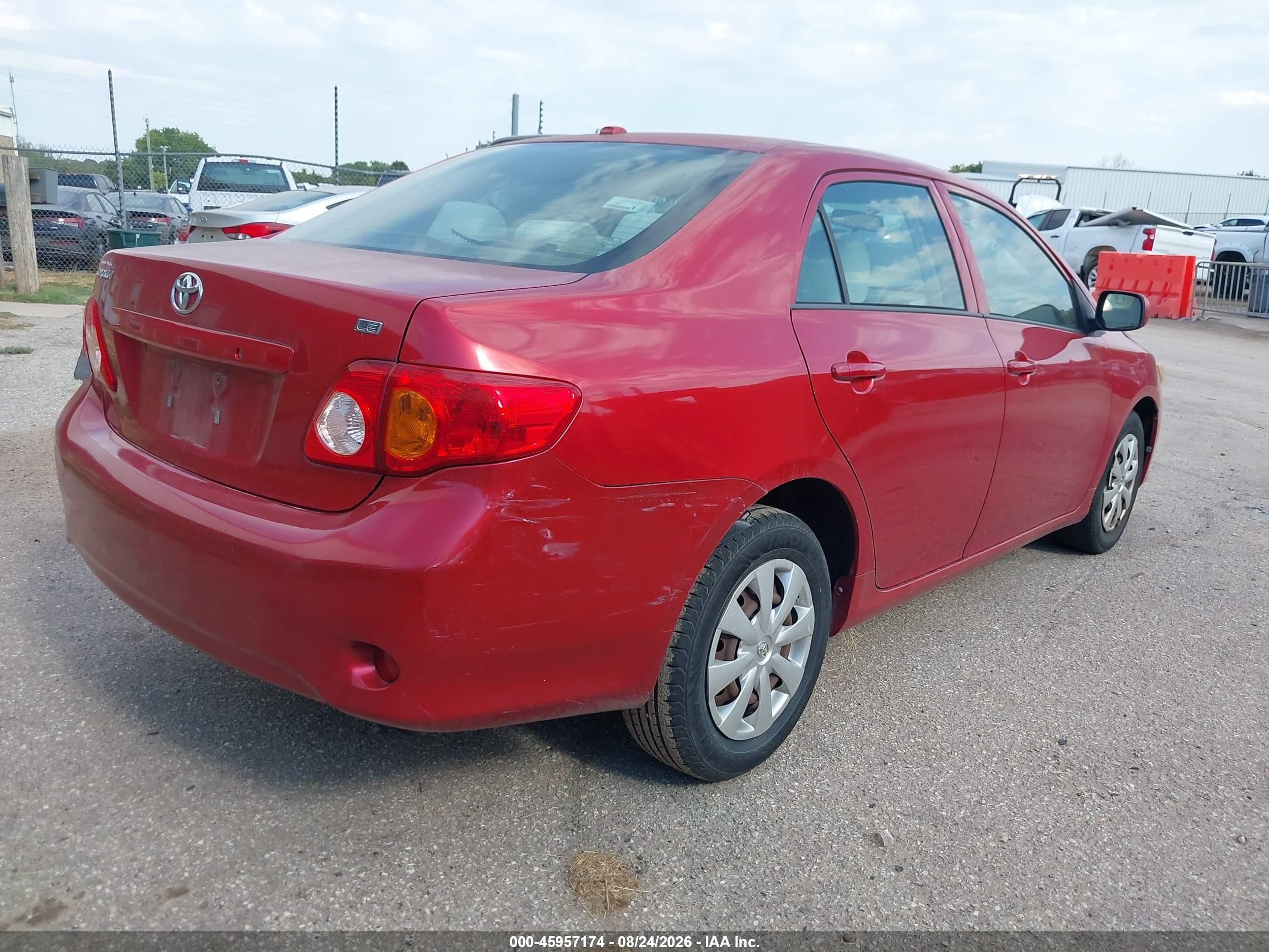 2009 Toyota Corolla Le Красный vin: 1NXBU40E49Z160948