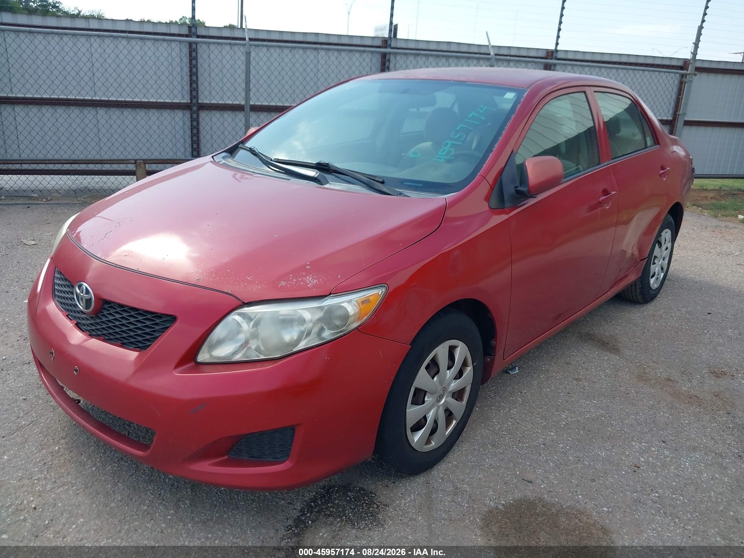 2009 Toyota Corolla Le Красный vin: 1NXBU40E49Z160948