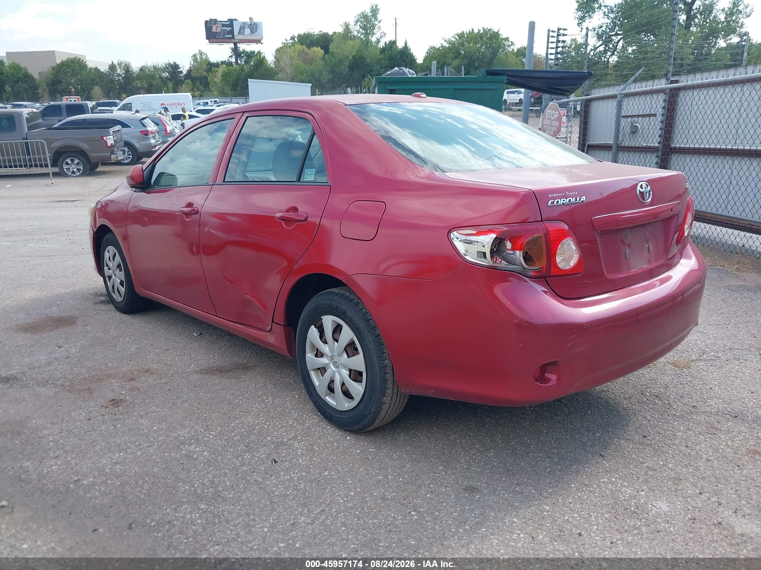 2009 Toyota Corolla Le Красный vin: 1NXBU40E49Z160948
