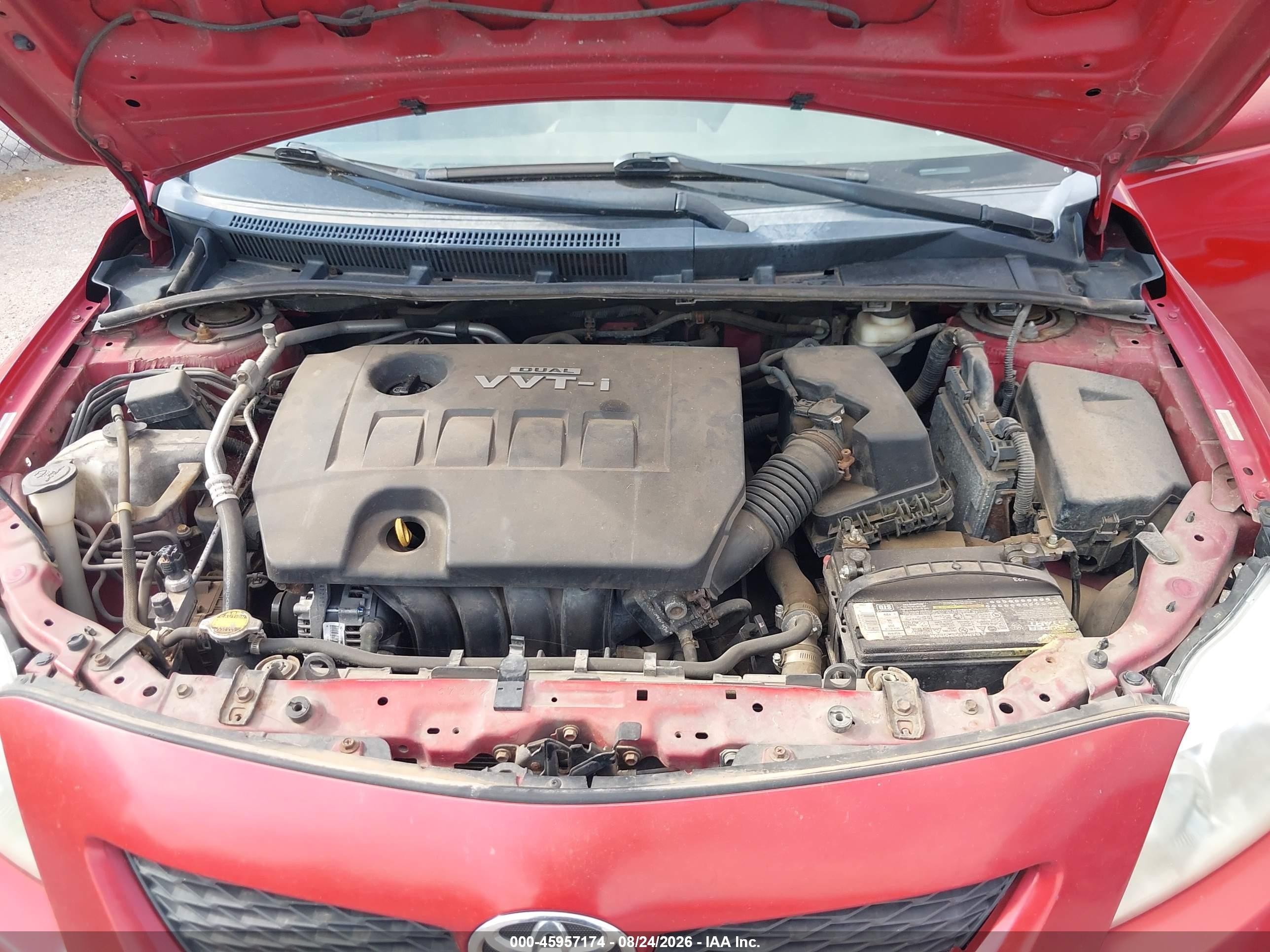 2009 Toyota Corolla Le Красный vin: 1NXBU40E49Z160948