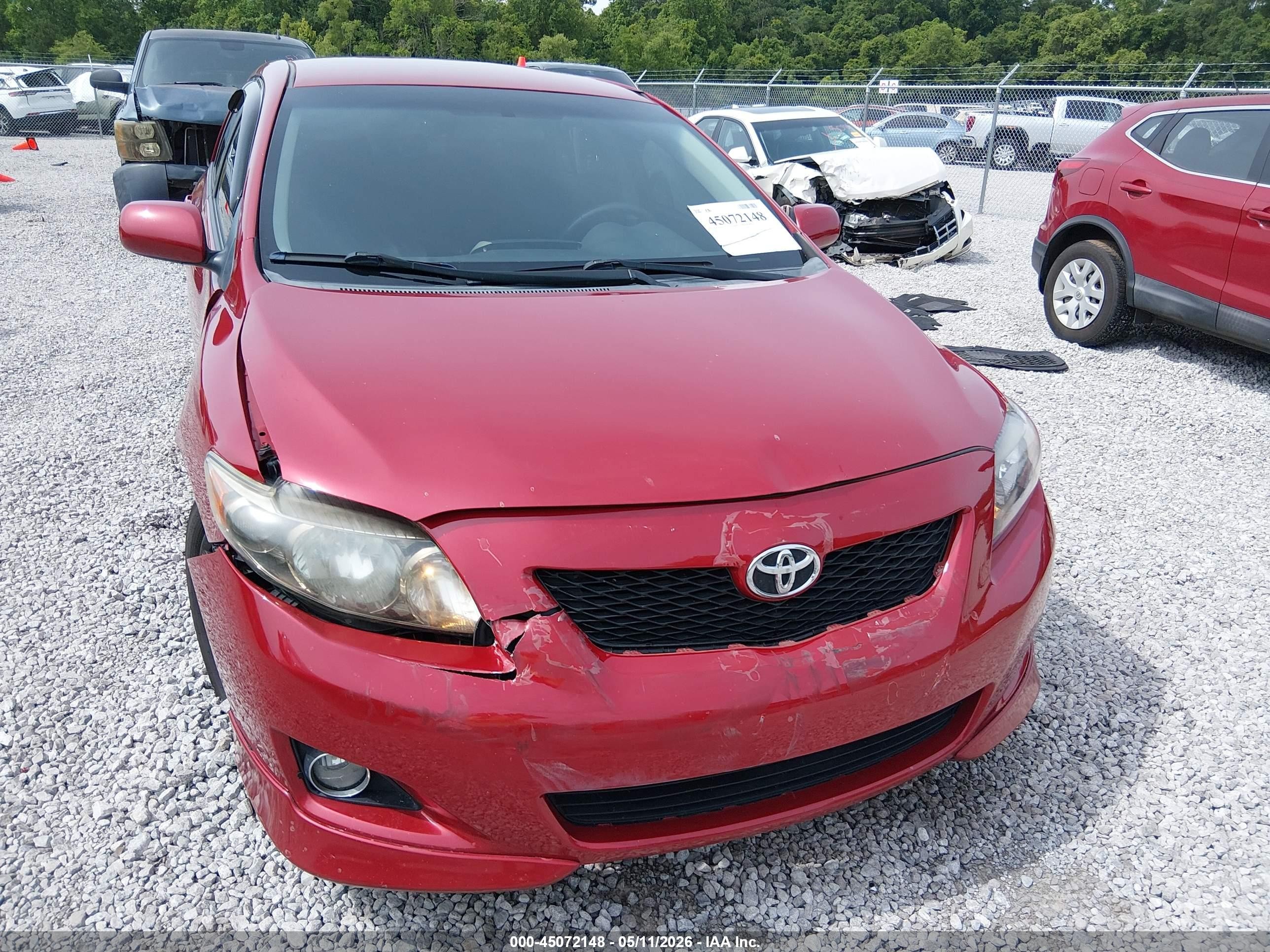 2009 Toyota Corolla S Maroon vin: 1NXBU40E49Z163316