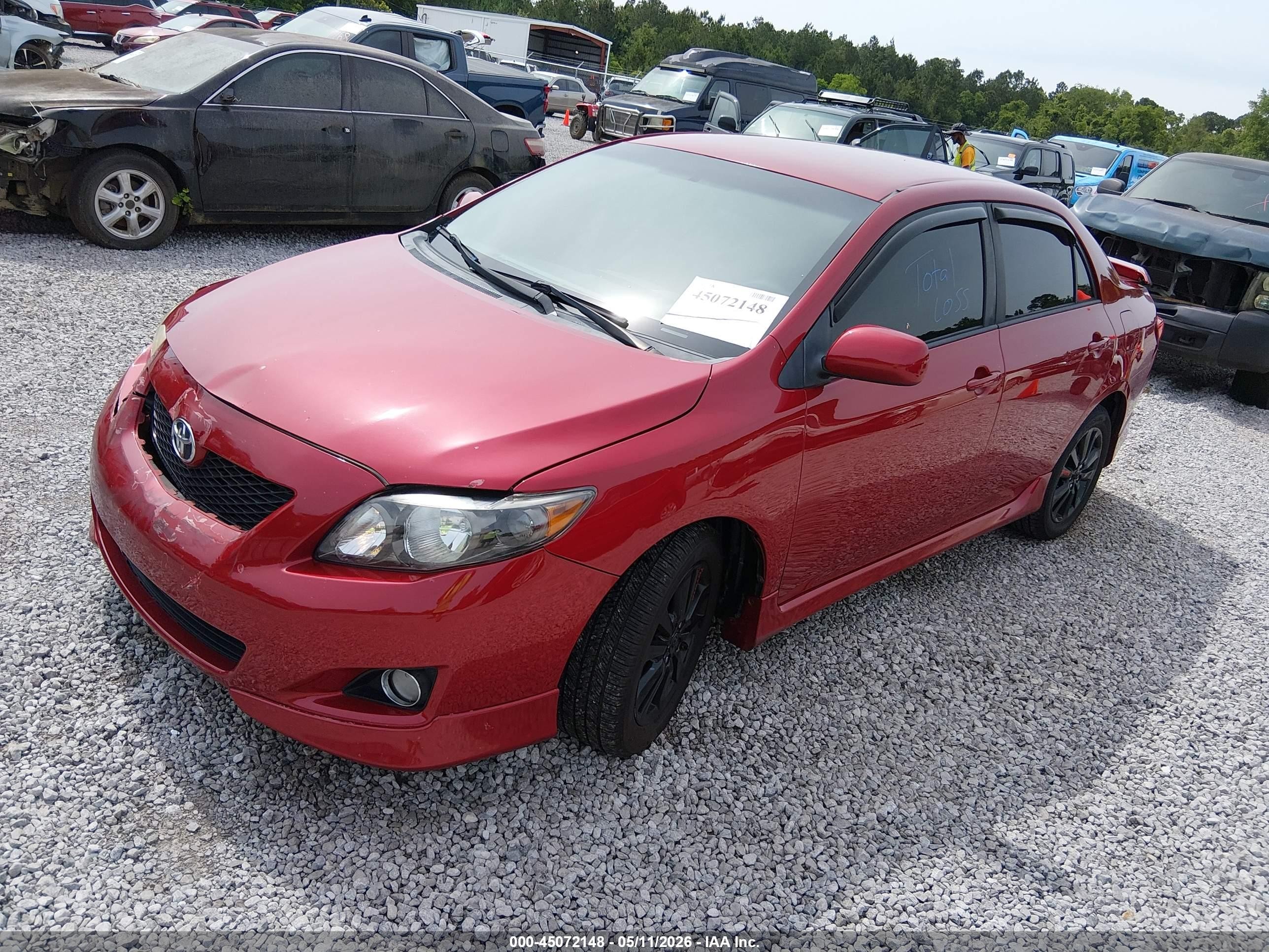 2009 Toyota Corolla S Maroon vin: 1NXBU40E49Z163316