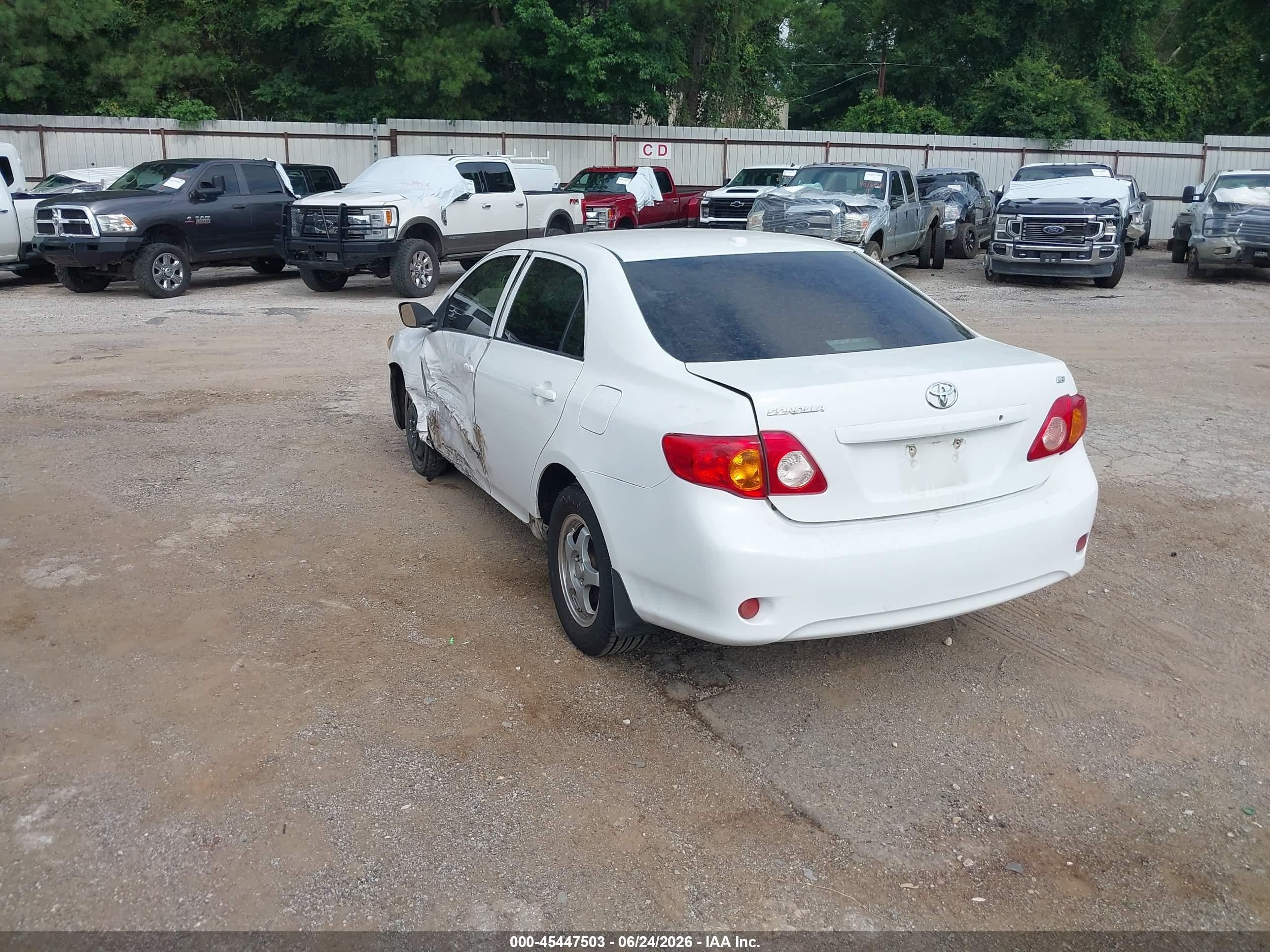 2009 Toyota Corolla Le White vin: 1NXBU40E59Z016468