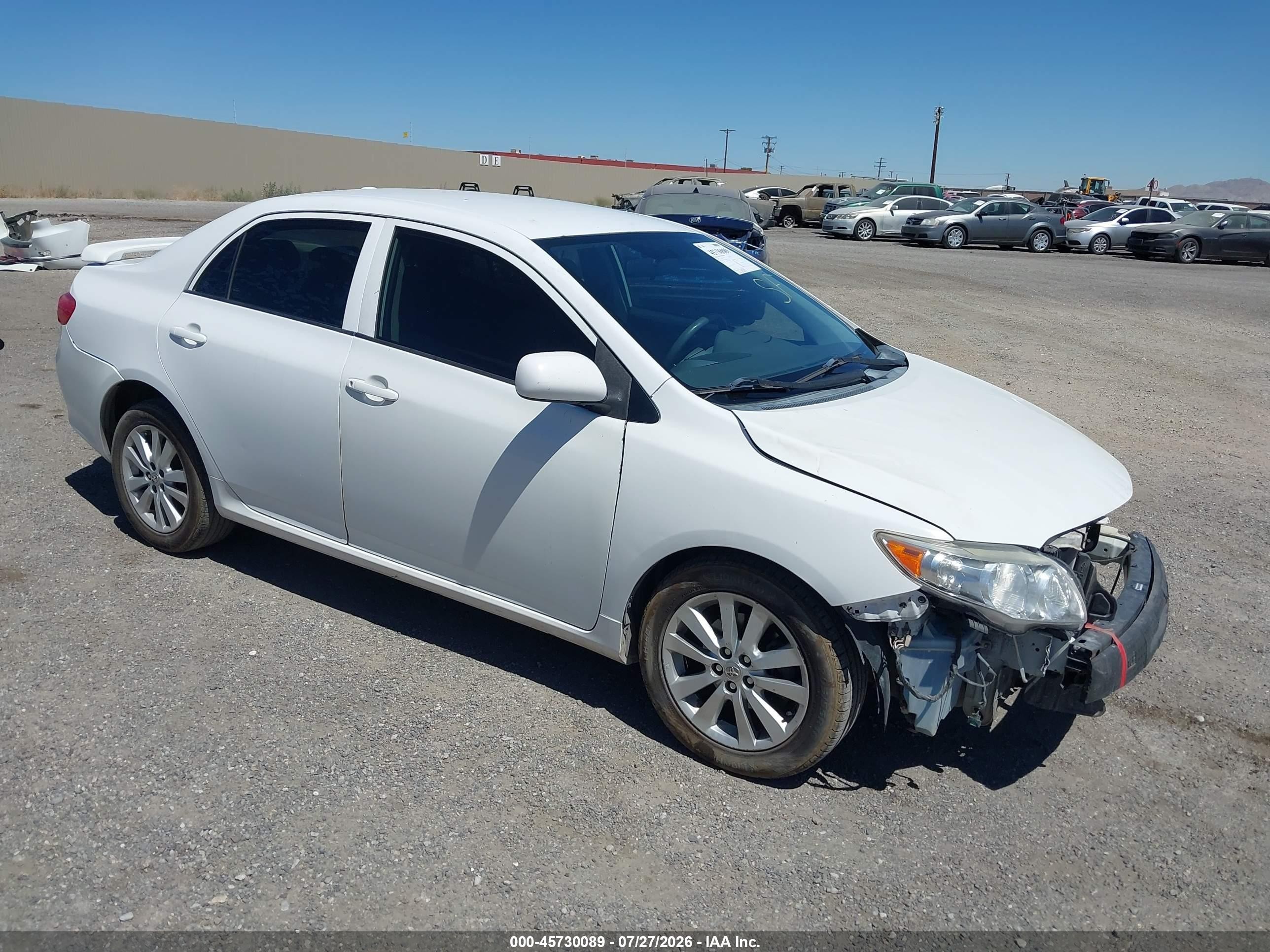 2009 Toyota Corolla   White vin: 1NXBU40E59Z016566