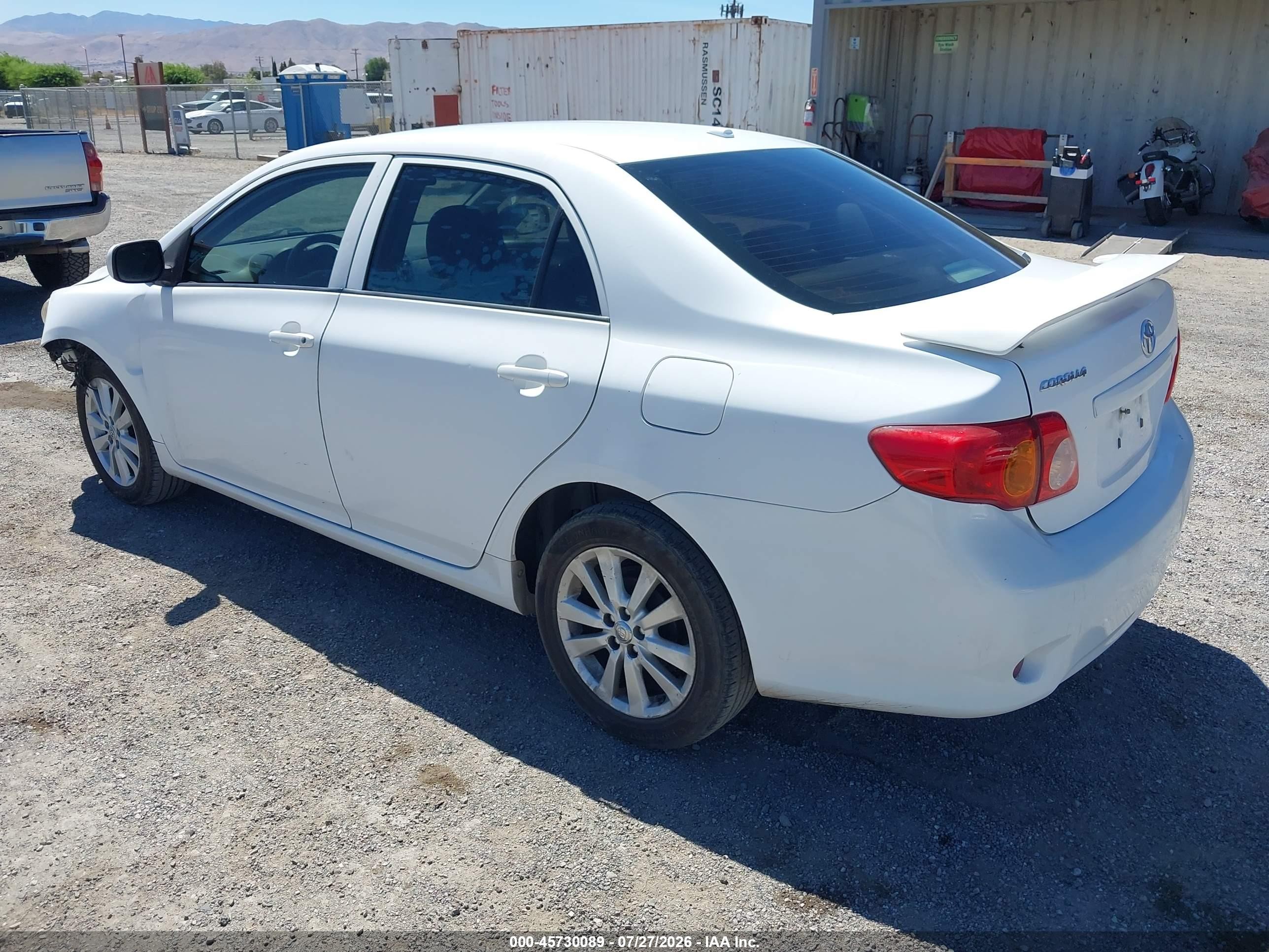 2009 Toyota Corolla   White vin: 1NXBU40E59Z016566