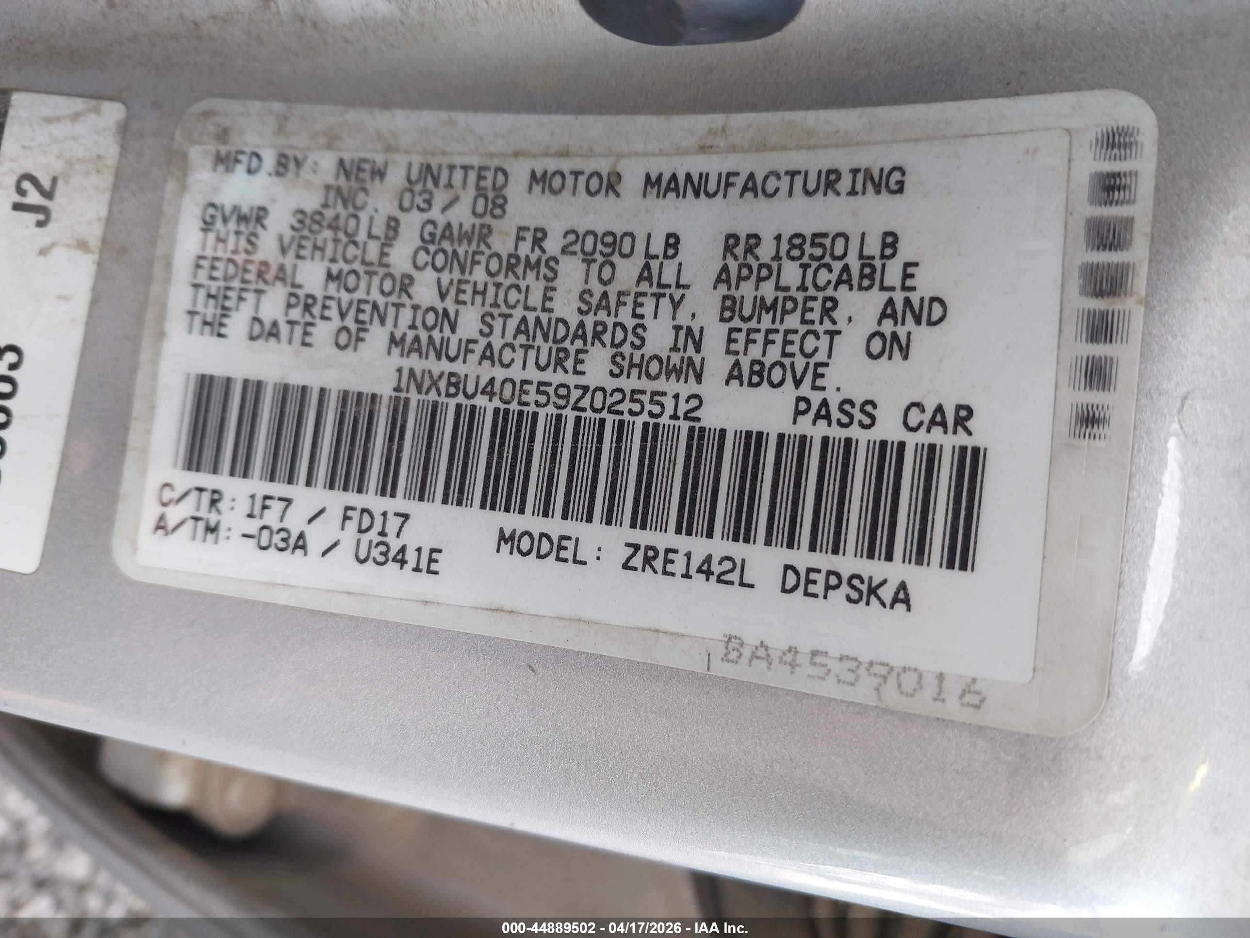 2009 Toyota Corolla S Silver vin: 1NXBU40E59Z025512