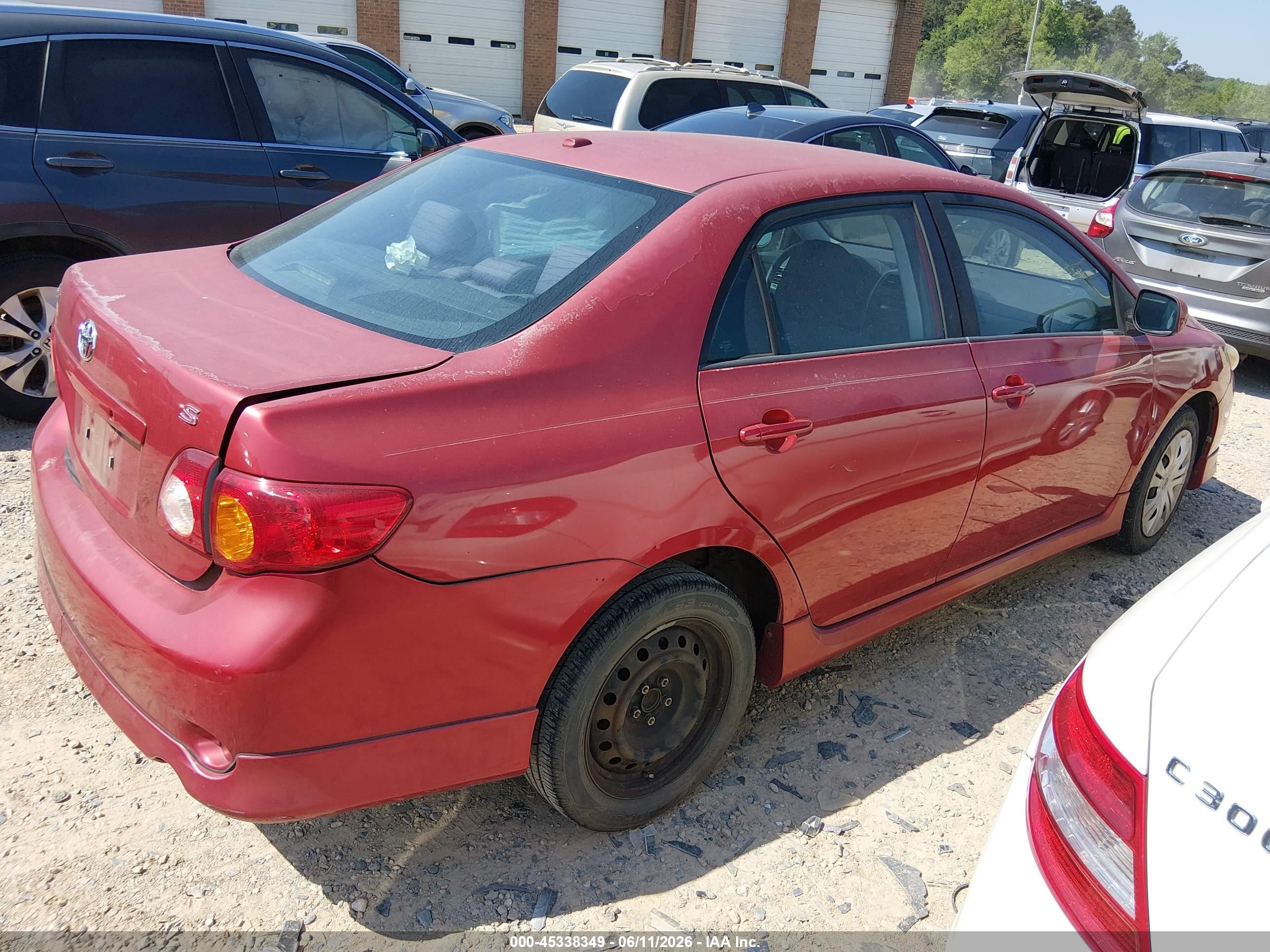 2009 Toyota Corolla S Red vin: 1NXBU40E59Z027471