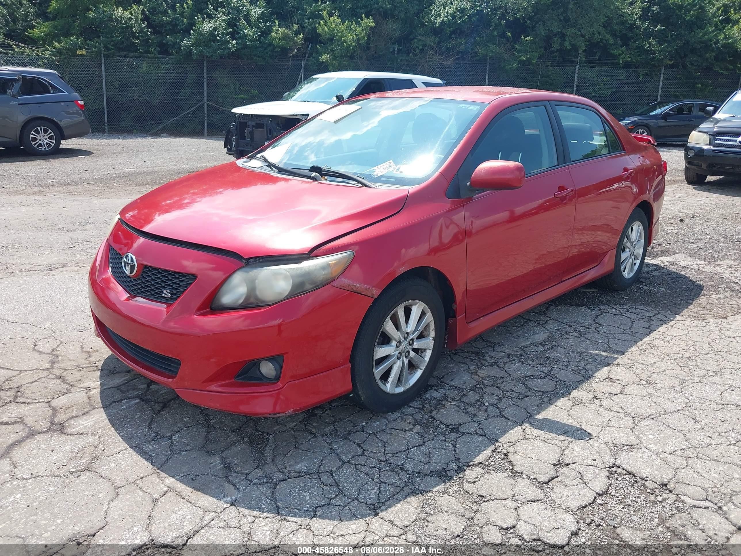 2009 Toyota Corolla S Красный vin: 1NXBU40E59Z035652
