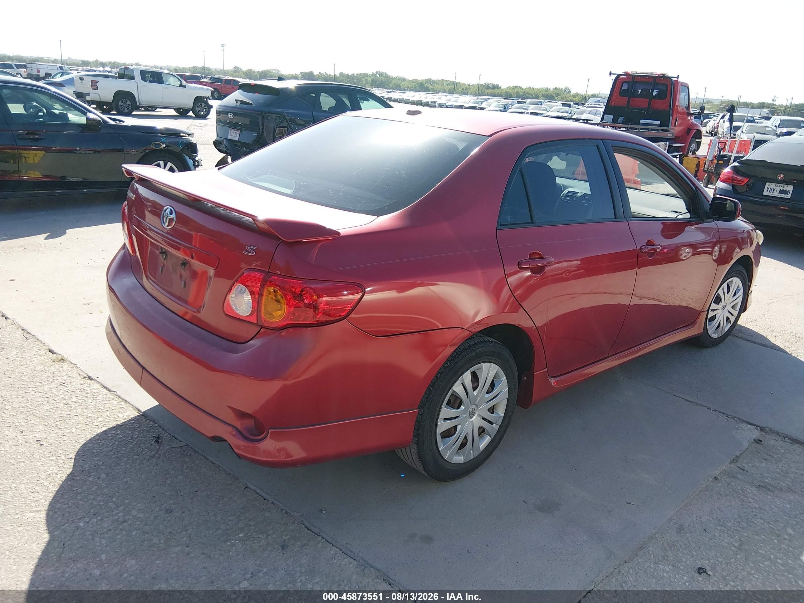 2009 Toyota Corolla S Red vin: 1NXBU40E59Z061653