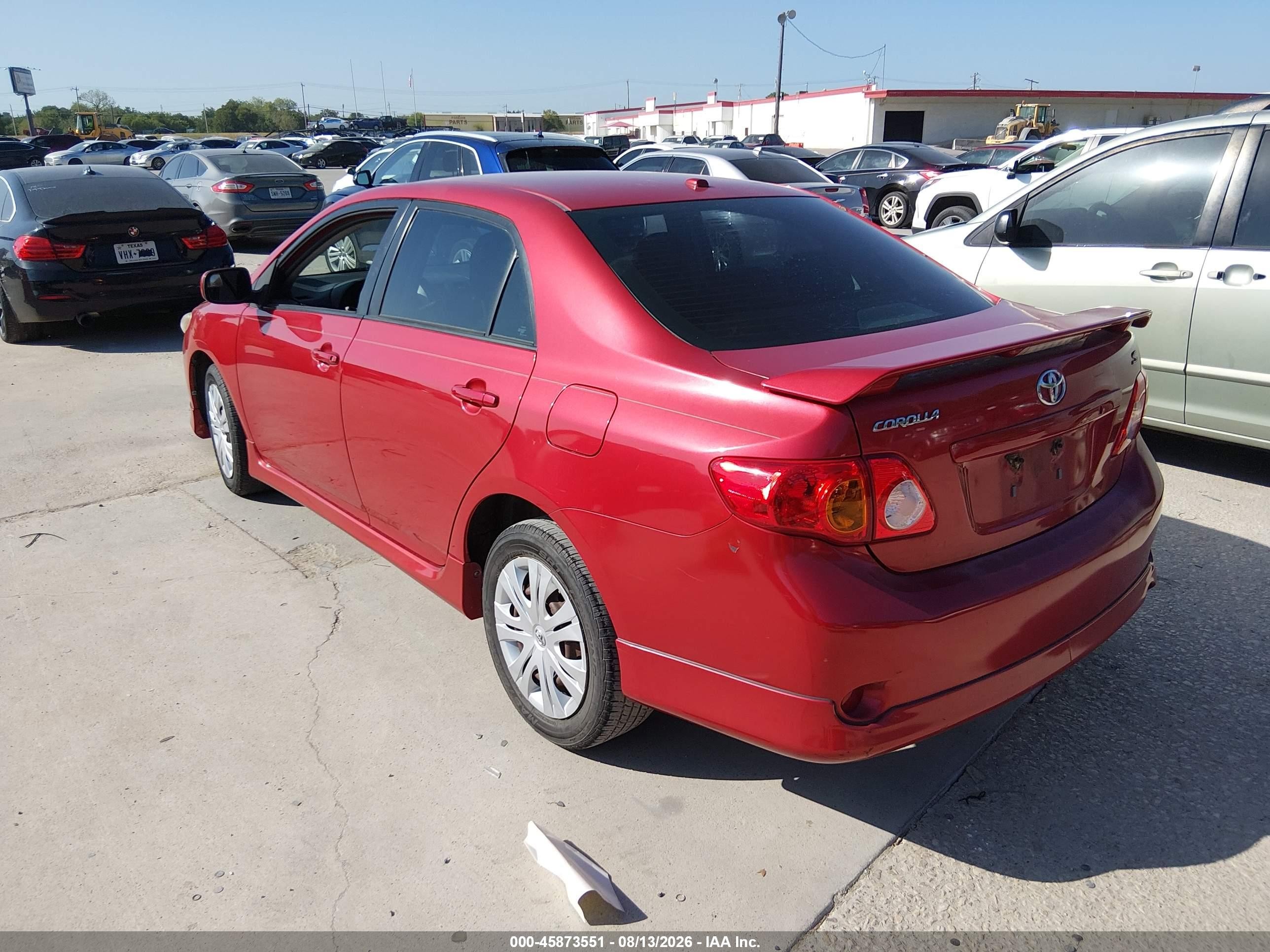 2009 Toyota Corolla S Red vin: 1NXBU40E59Z061653