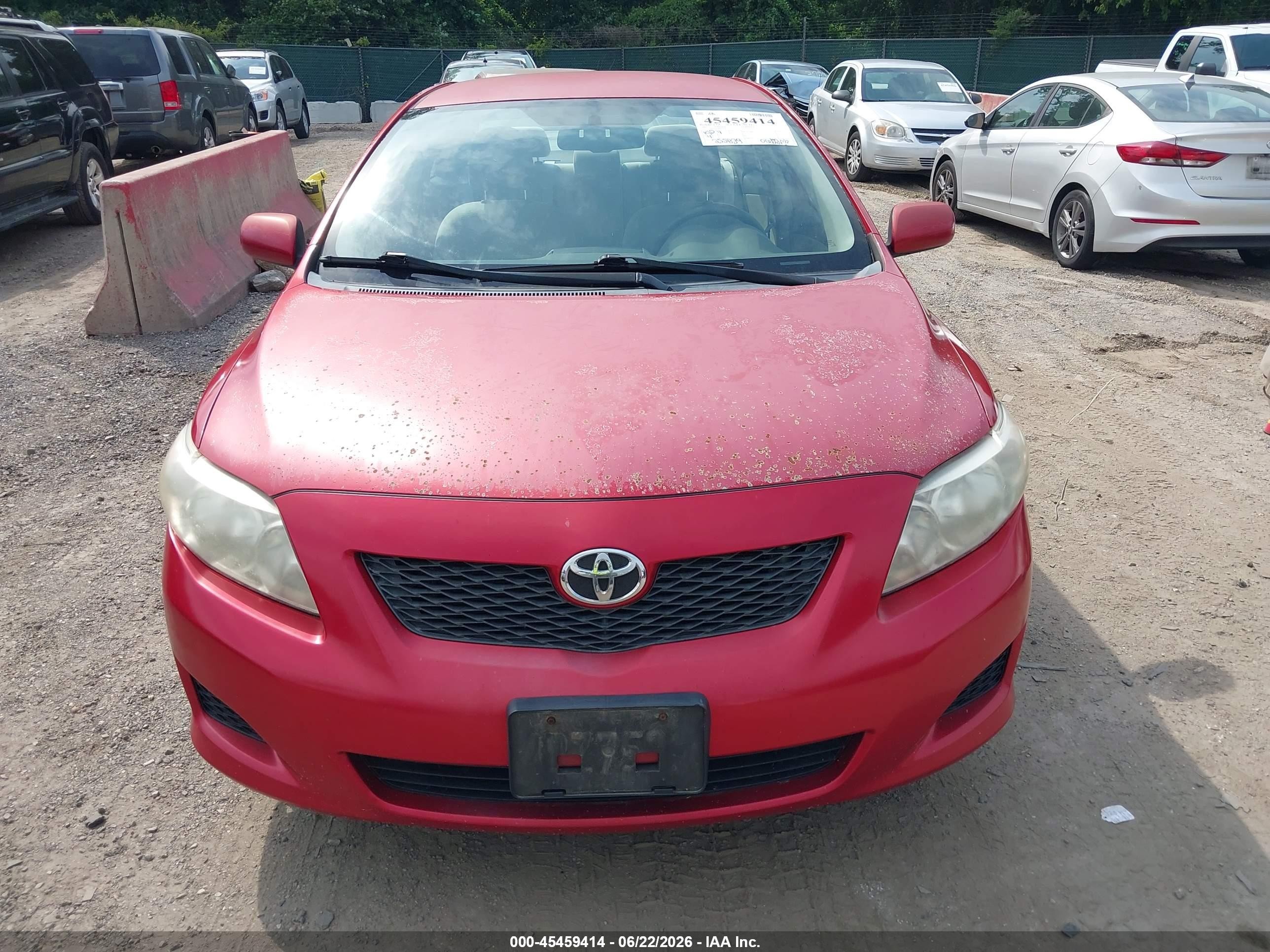 2009 Toyota Corolla Le Red vin: 1NXBU40E59Z075701