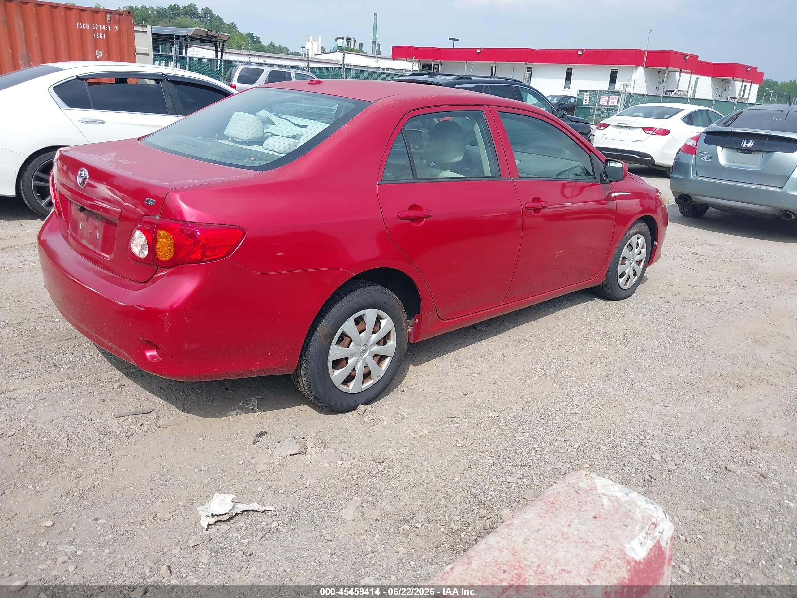 2009 Toyota Corolla Le Red vin: 1NXBU40E59Z075701
