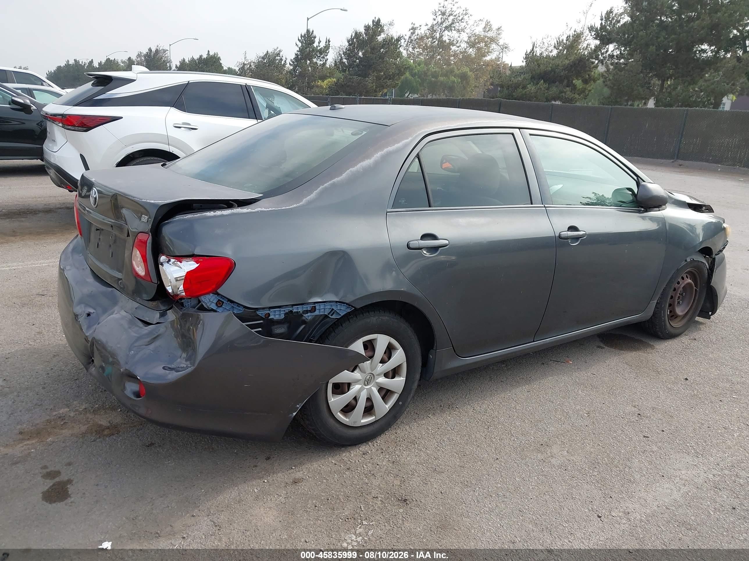 2009 Toyota Corolla Le Gray vin: 1NXBU40E59Z078730